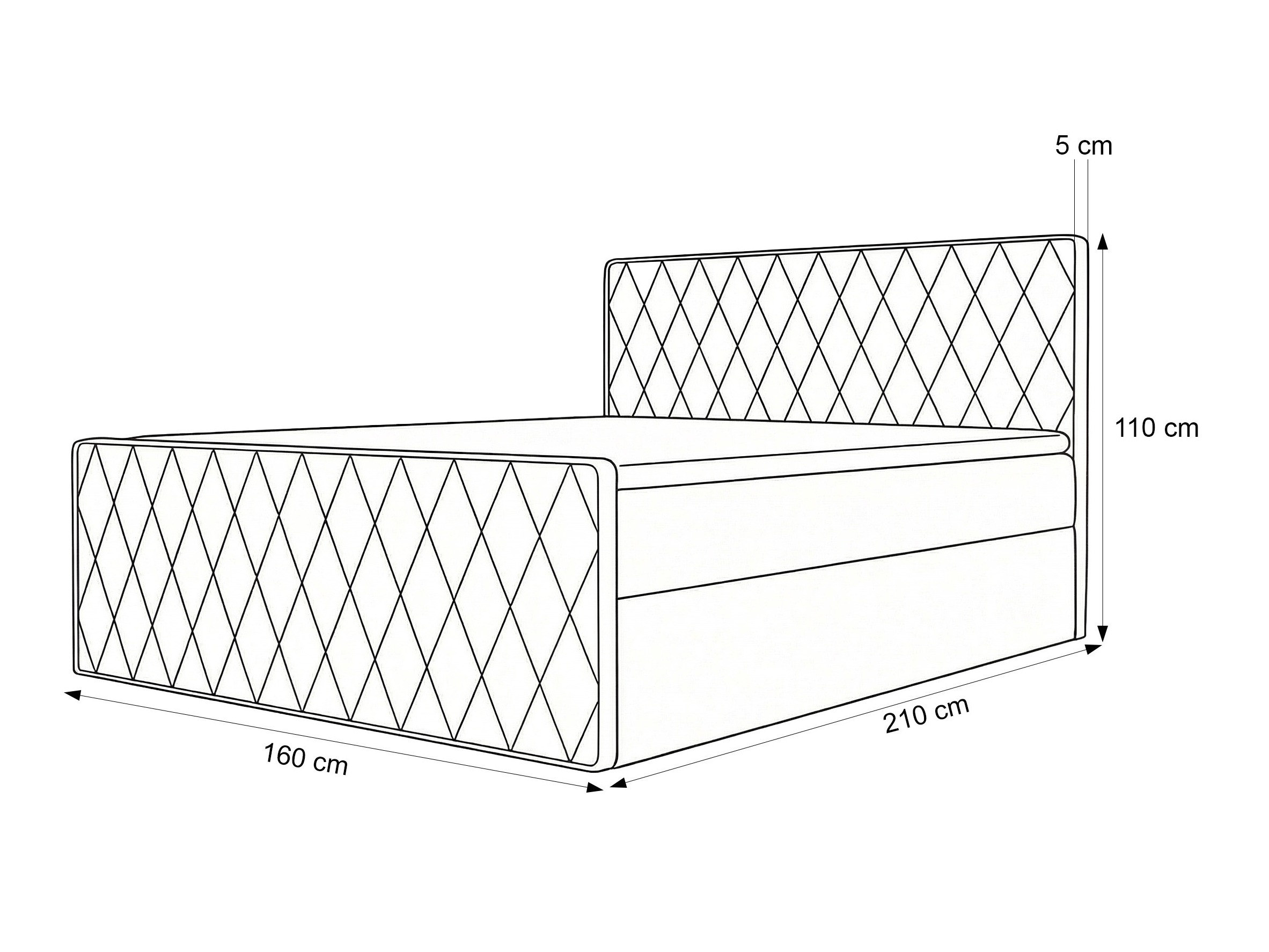 Lit boxspring Martinez 129 (Magic Velvet 2256)