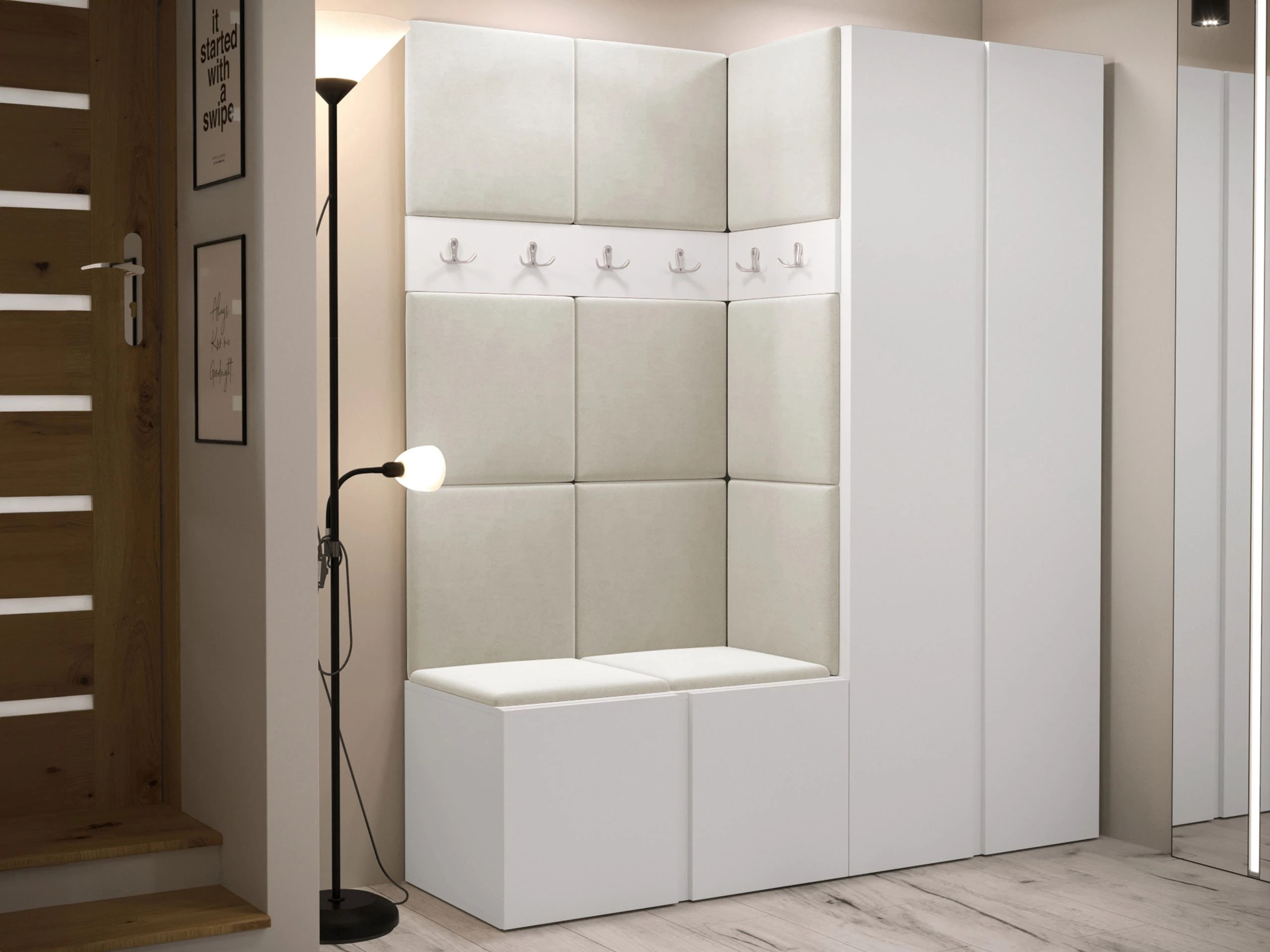 Meuble d'entrée Pinis III (Blanc)