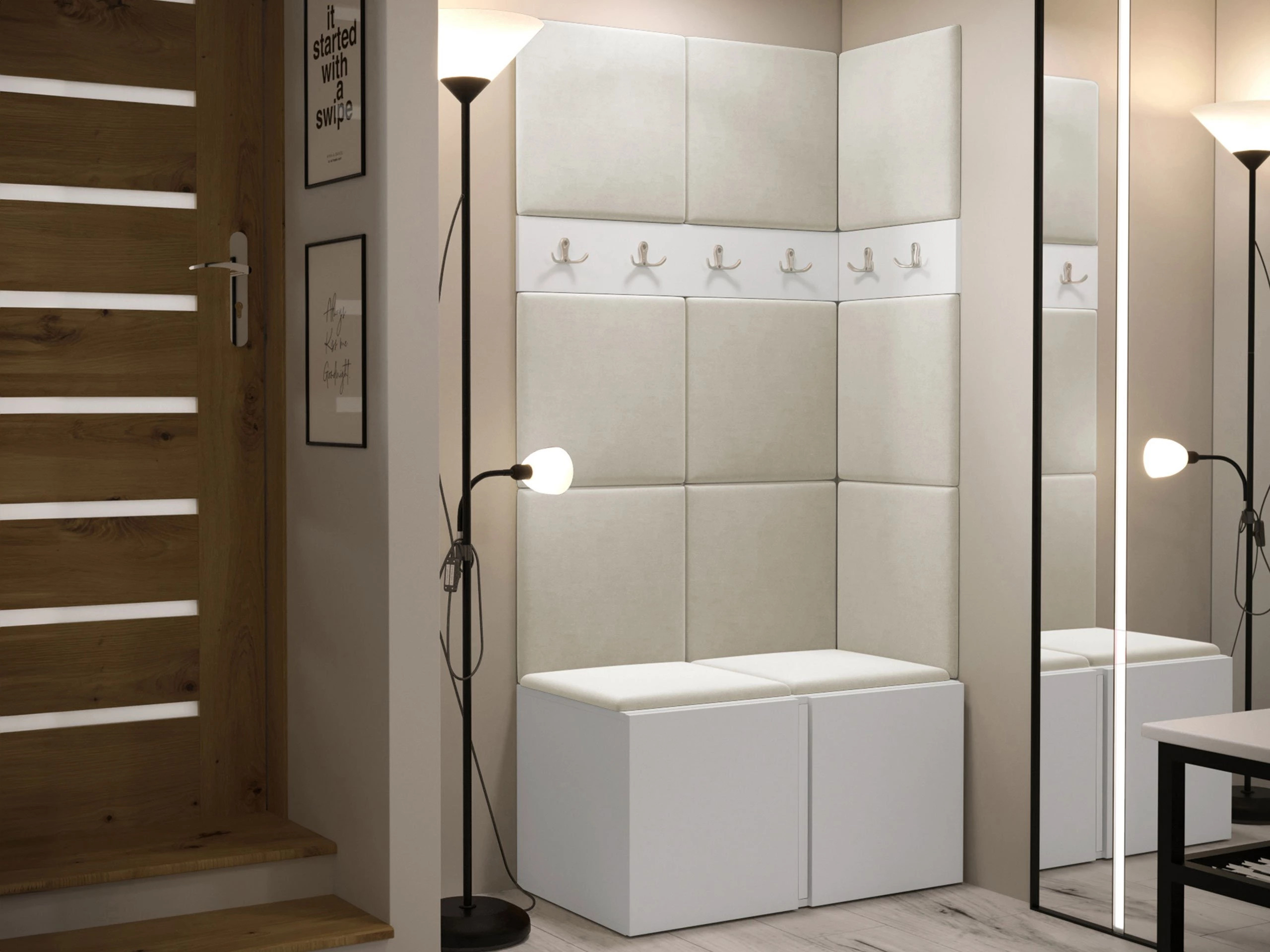 Meuble d'entrée Pinis I (Blanc)