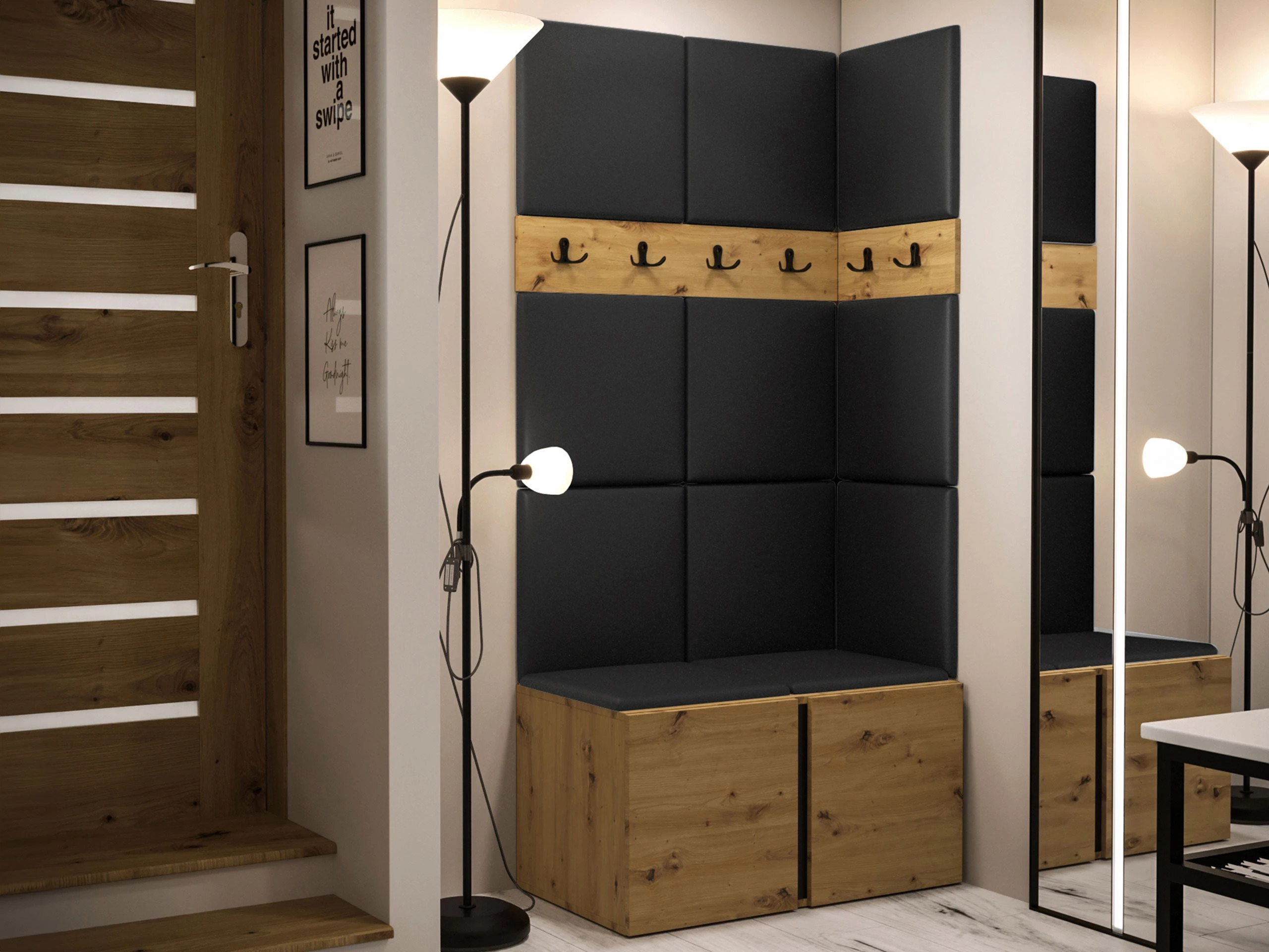 Meuble d'entrée Pinis I (Chêne Artisan)