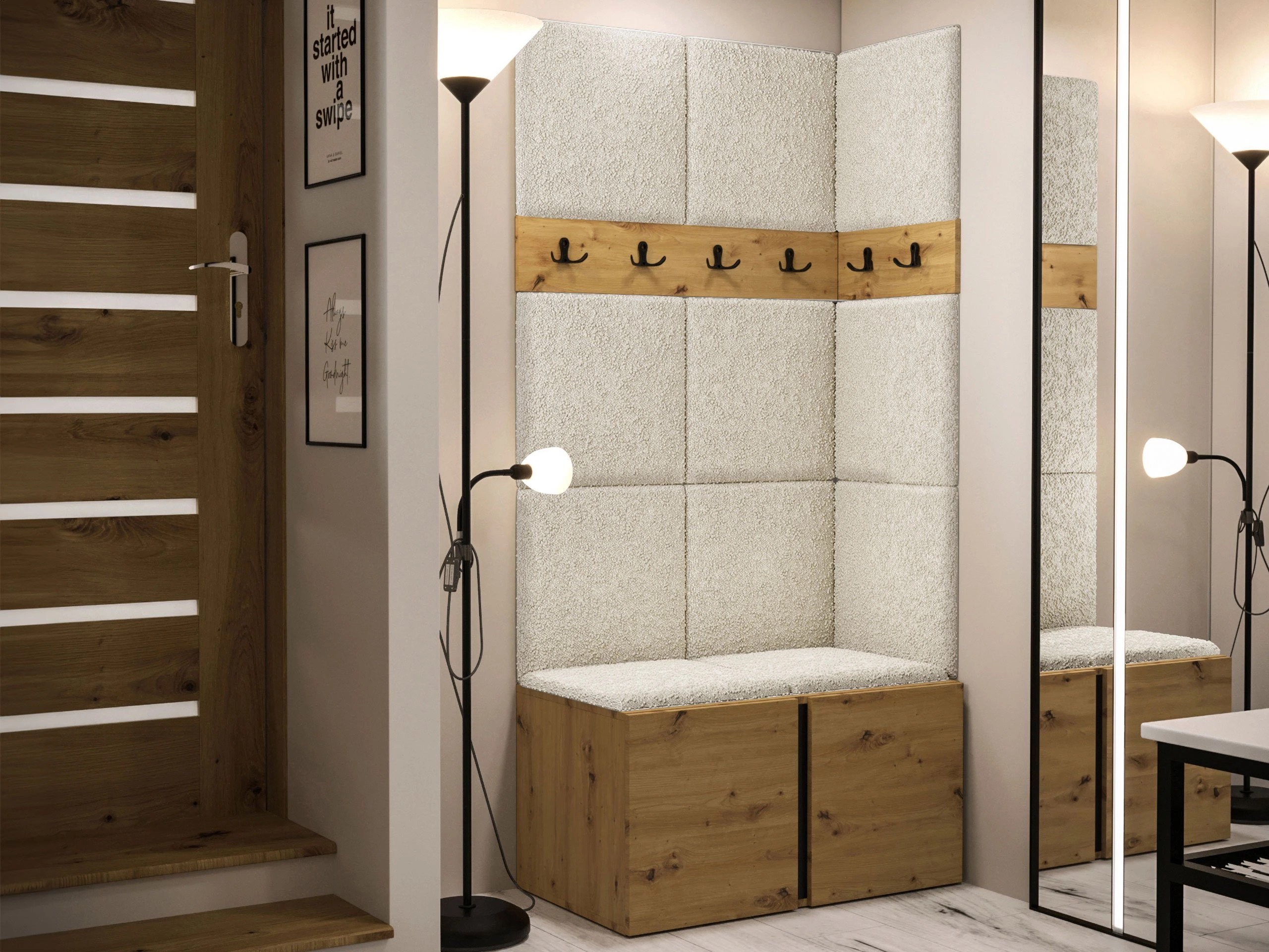 Meuble d'entrée Pinis I (Chêne Artisan)