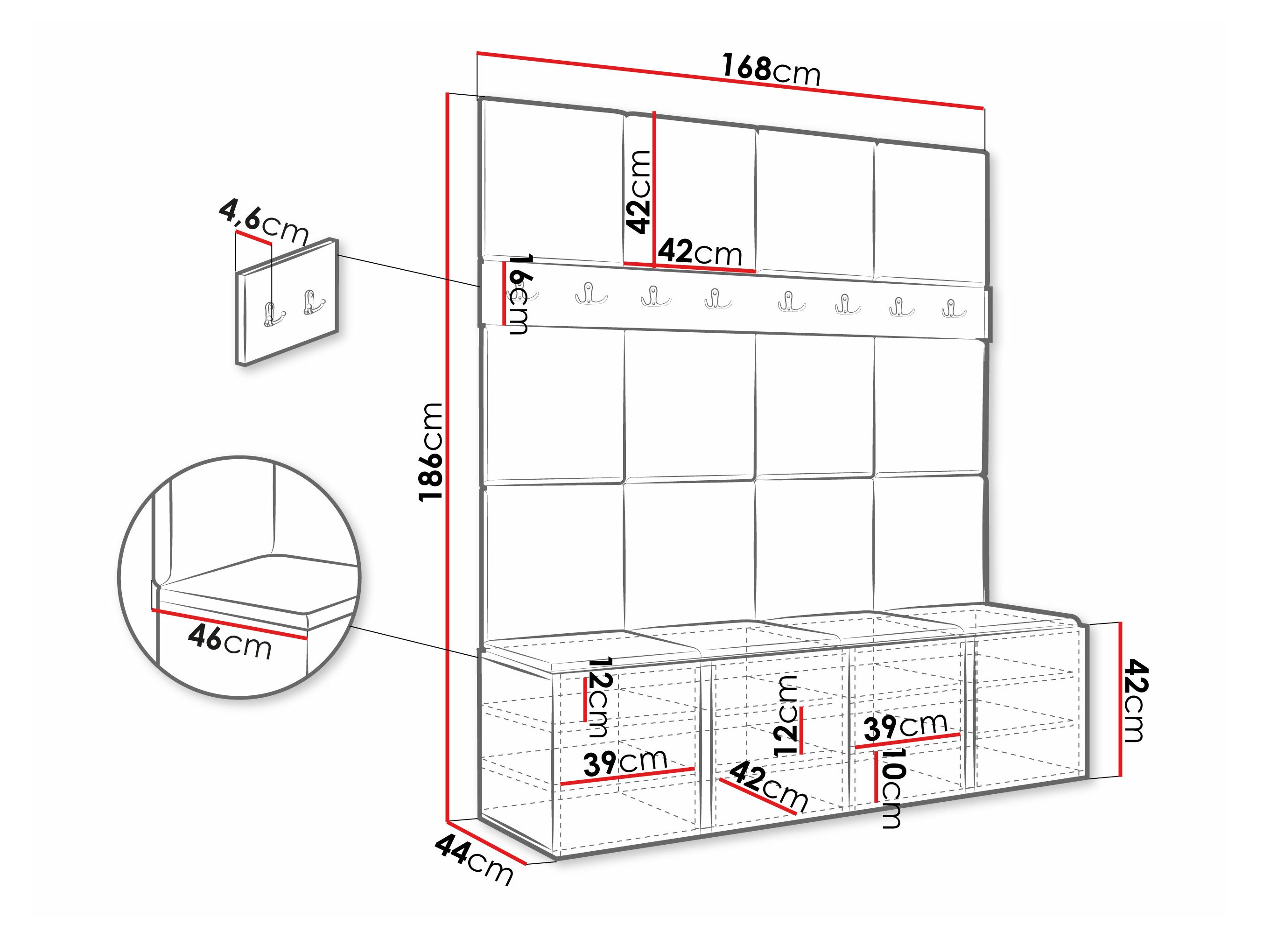 Meuble d'entrée Pinis V (Manila 02)