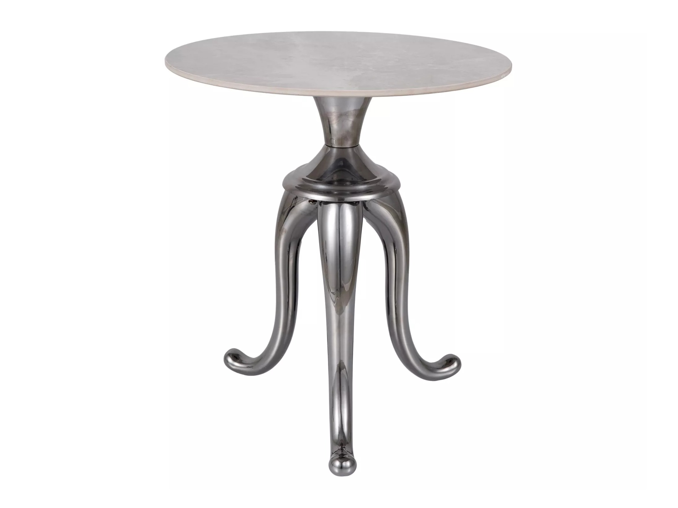 Table d'appoint Detroit 780 (Marbre gris + Argent)