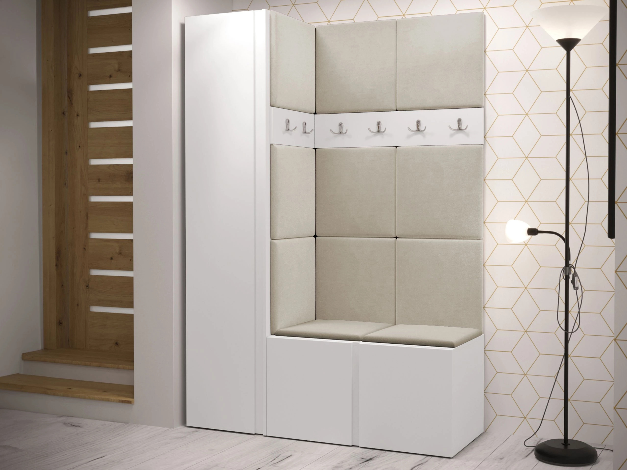 Meuble d'entrée Pinis IX (Blanc)