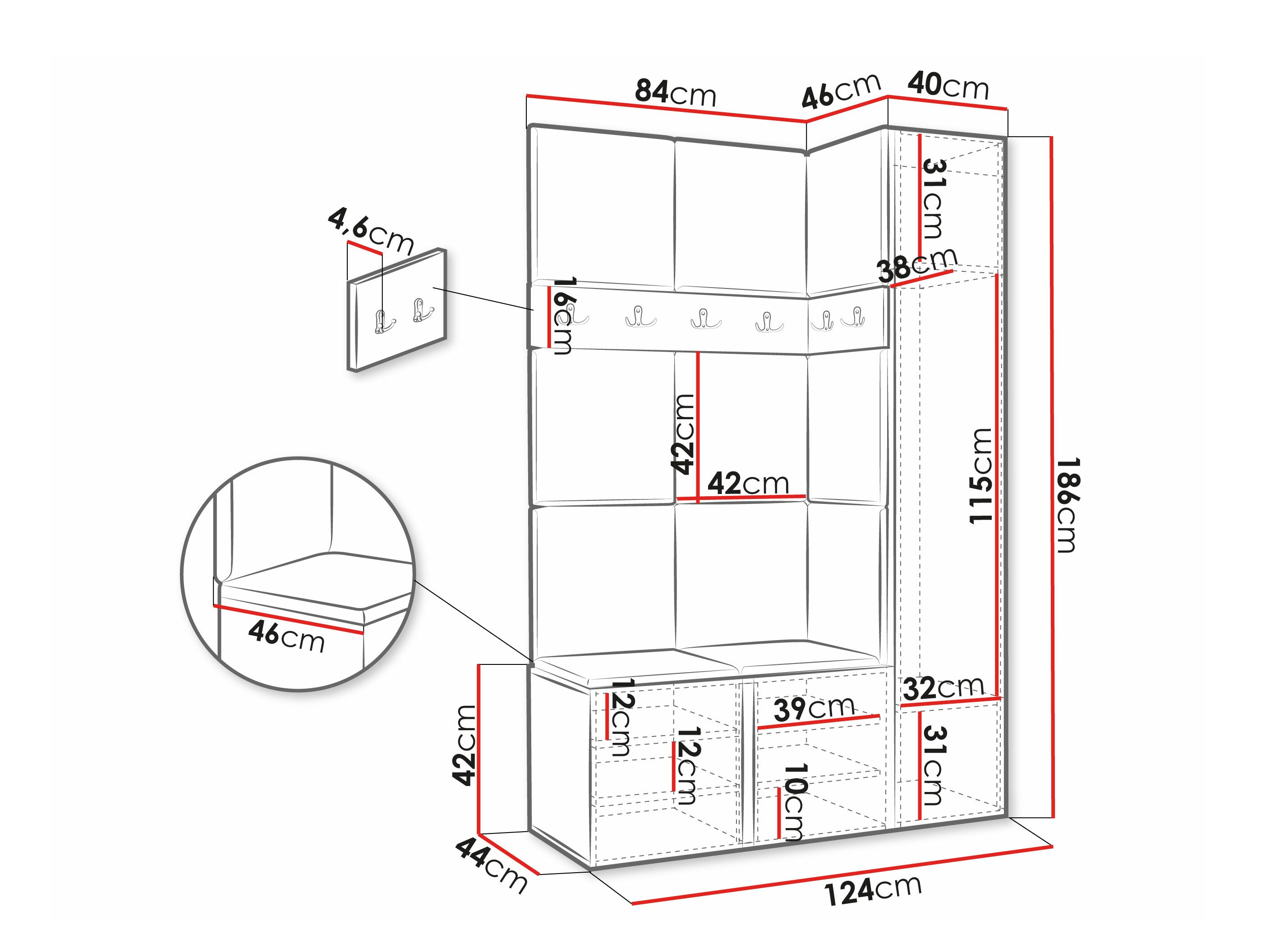 Meuble d'entrée Hartford 277 (Manila 02)