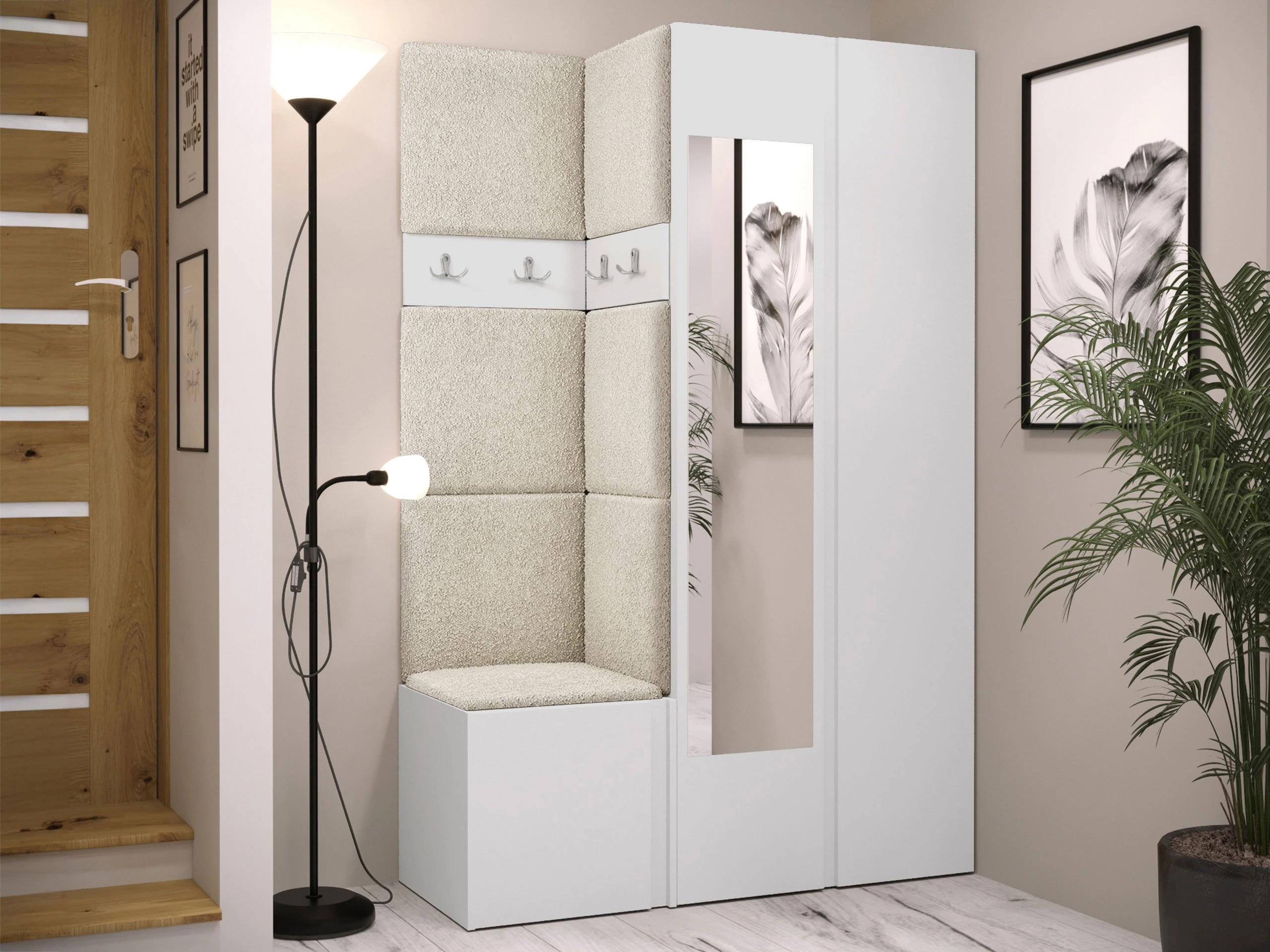 Meuble d'entrée Pinis XXVI (Blanc)