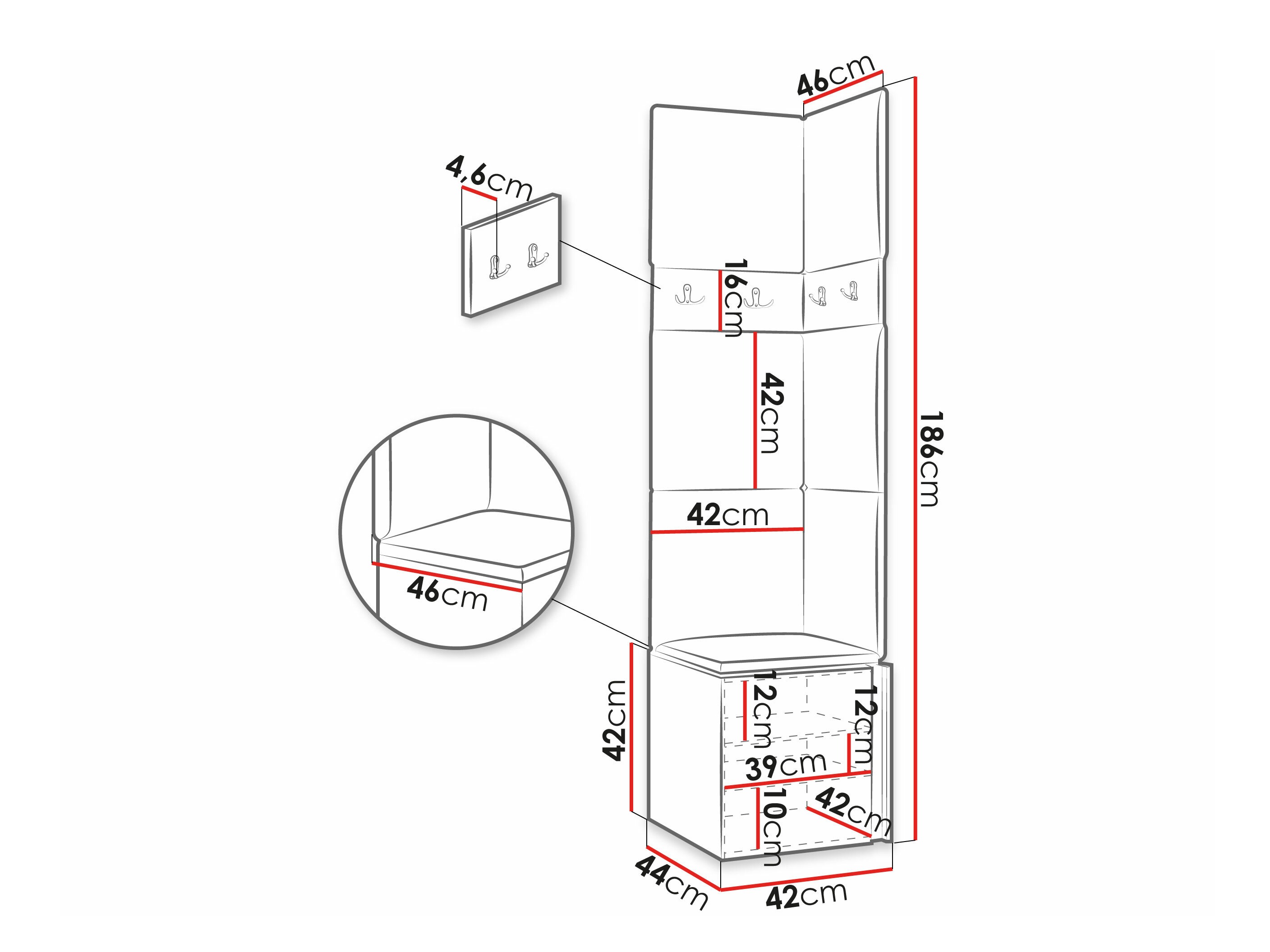 Meuble d'entrée Pinis XXI (Blanc)