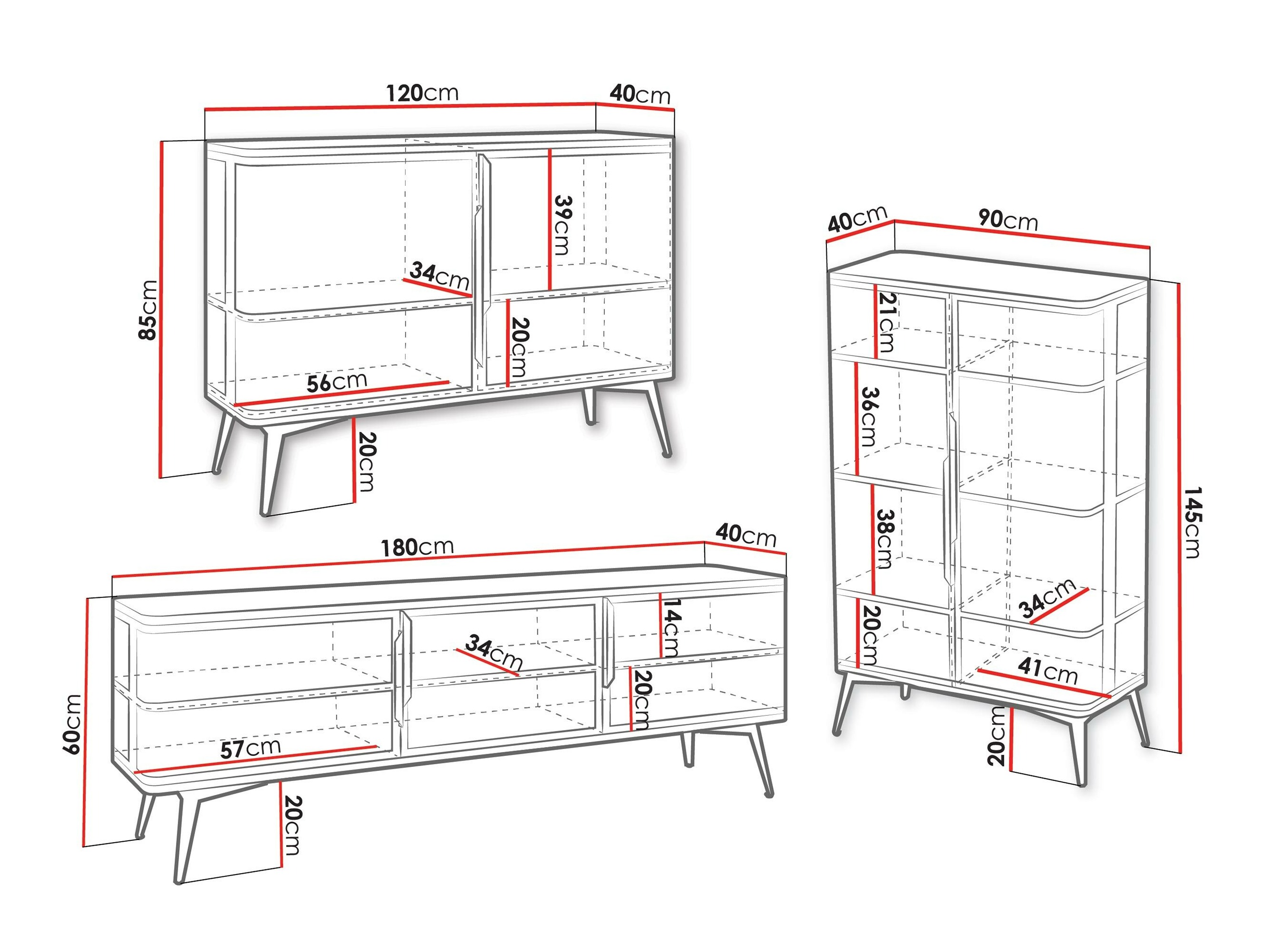 Ensemble de salon Camfelo 104 (Noir)