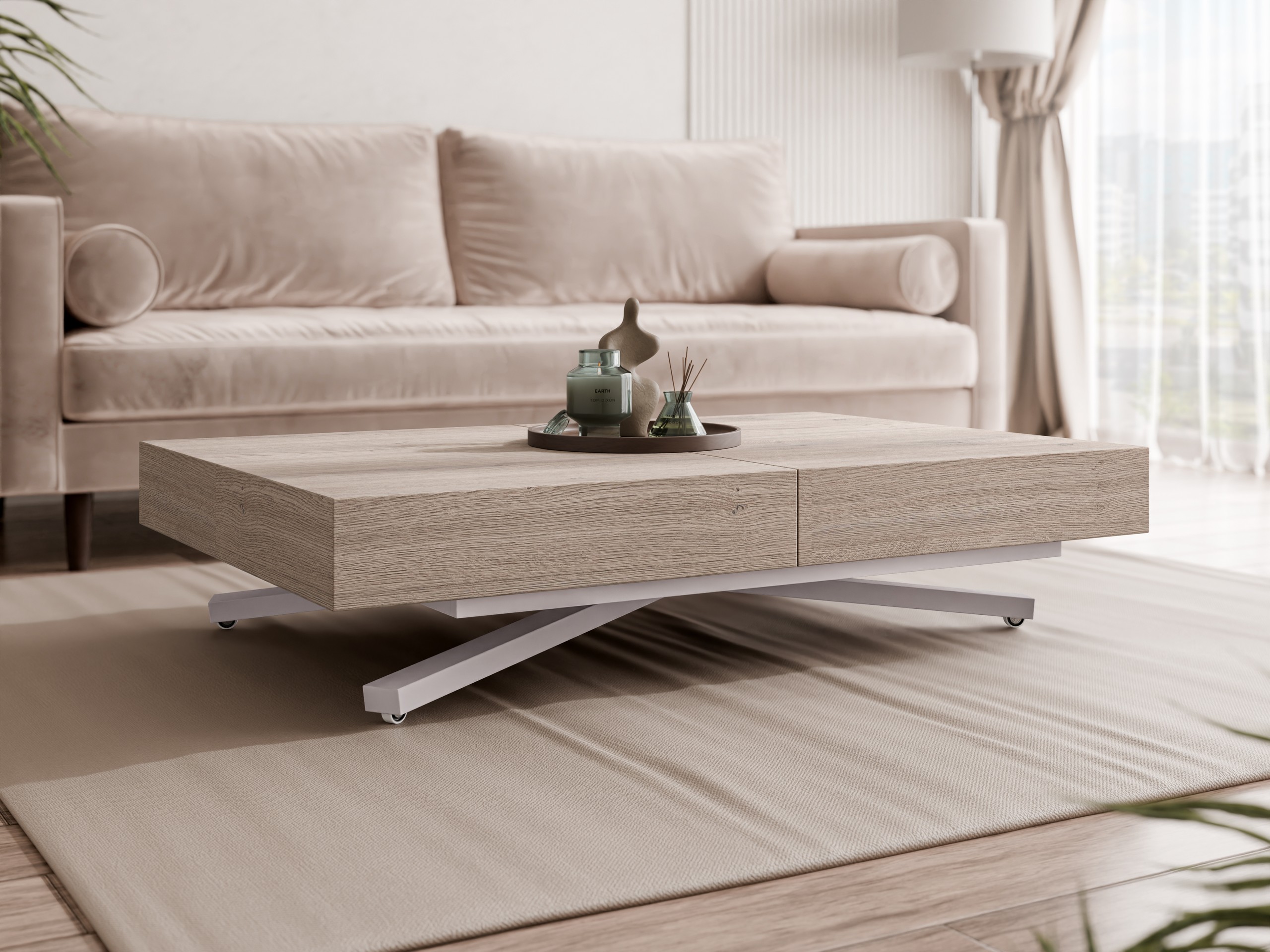 Table basse transformateur Oswego 177 (Chêne)