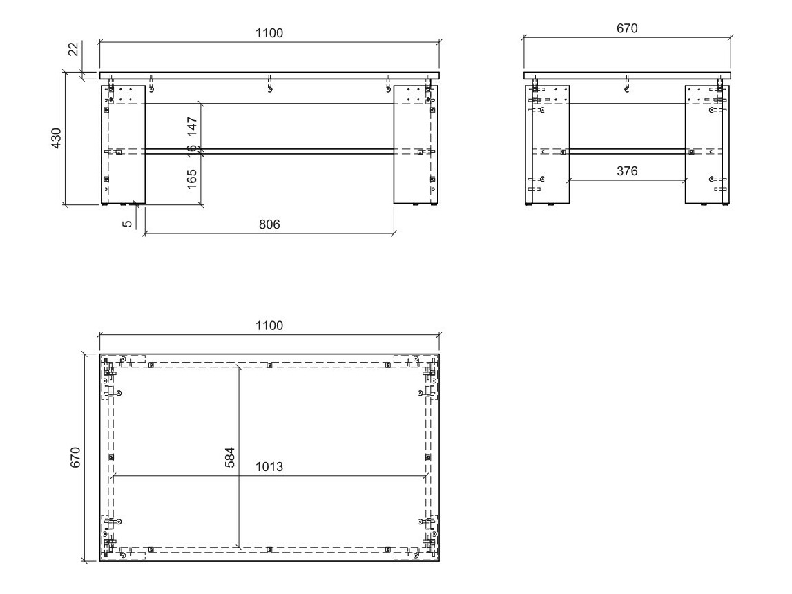 Table basse Numeri 105
