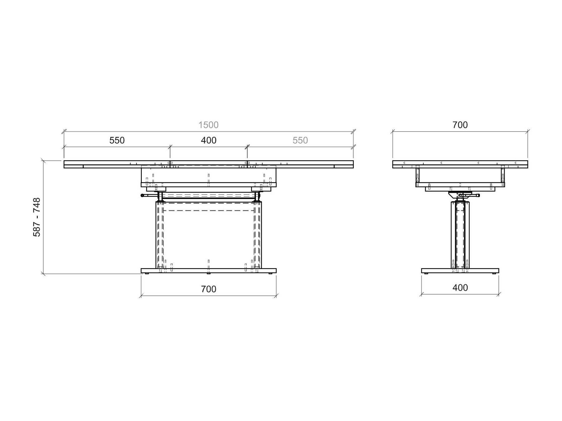 Table basse transformable Numeri 113