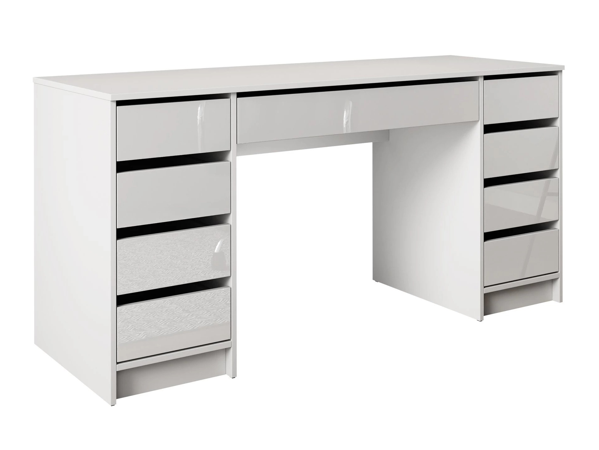 Bureau Comfivo Terros II (Blanc brillant + Blanc)