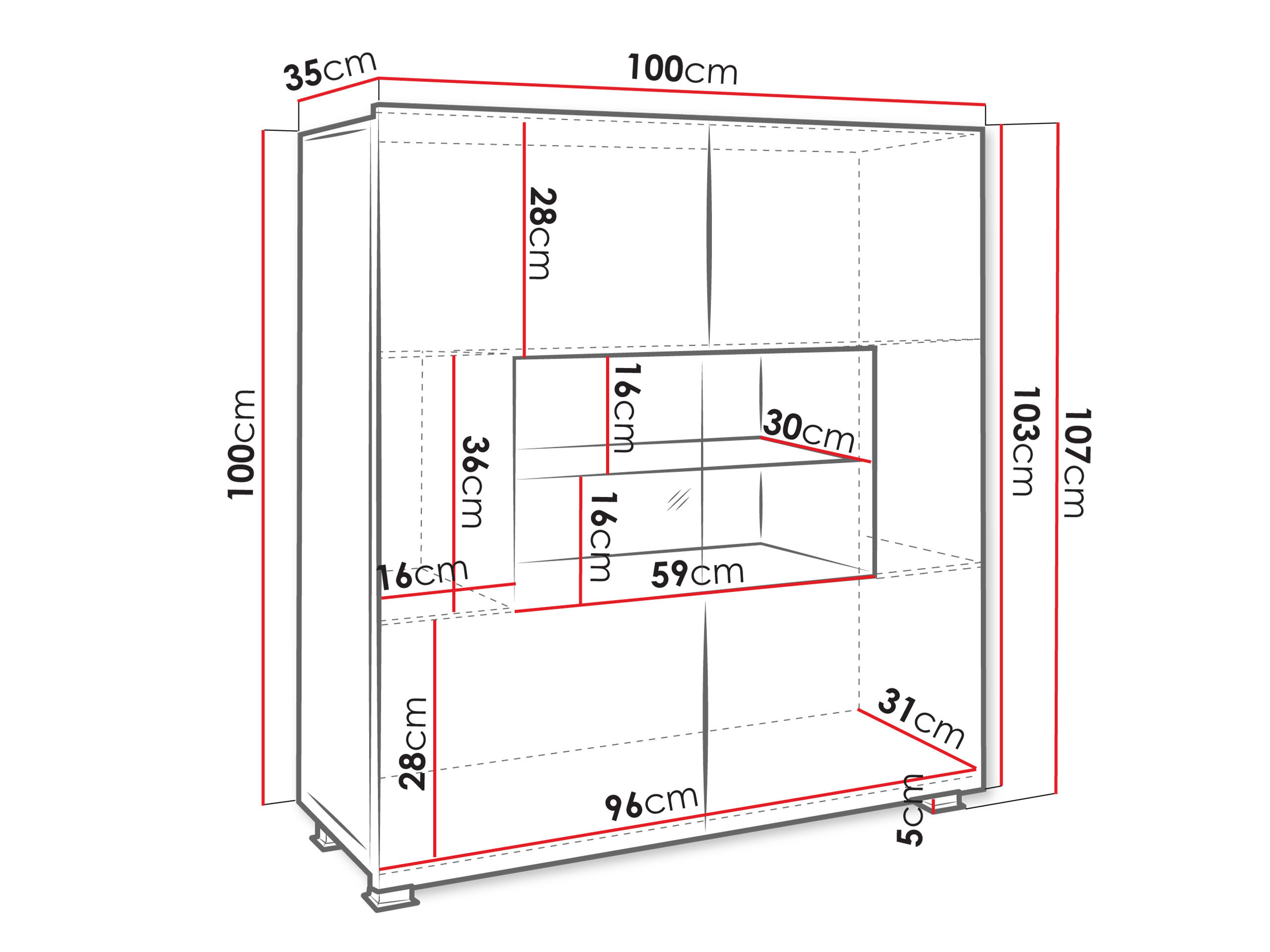 Buffet Remus (Cachemire)