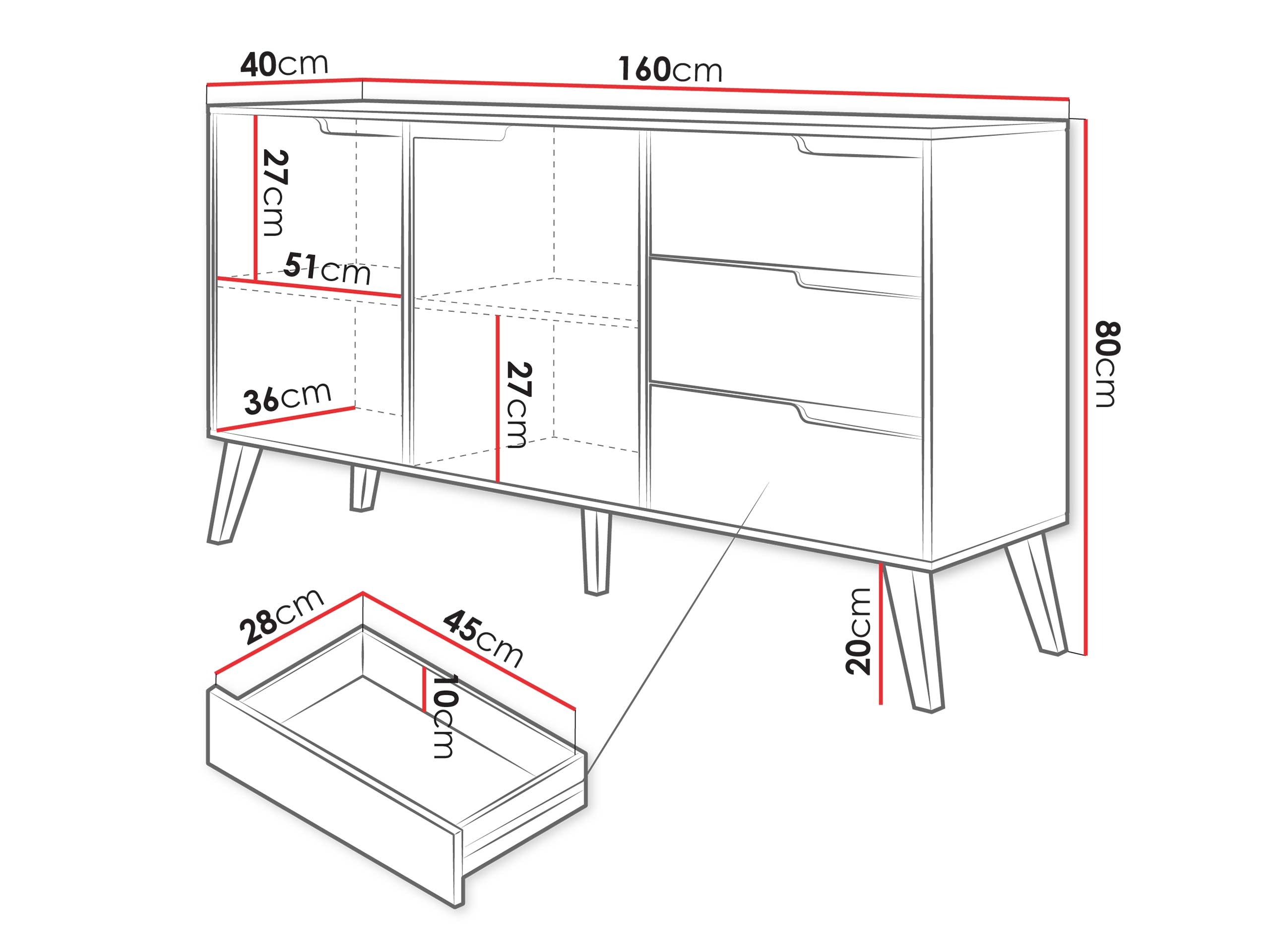 Commode Otis (Cachemire)