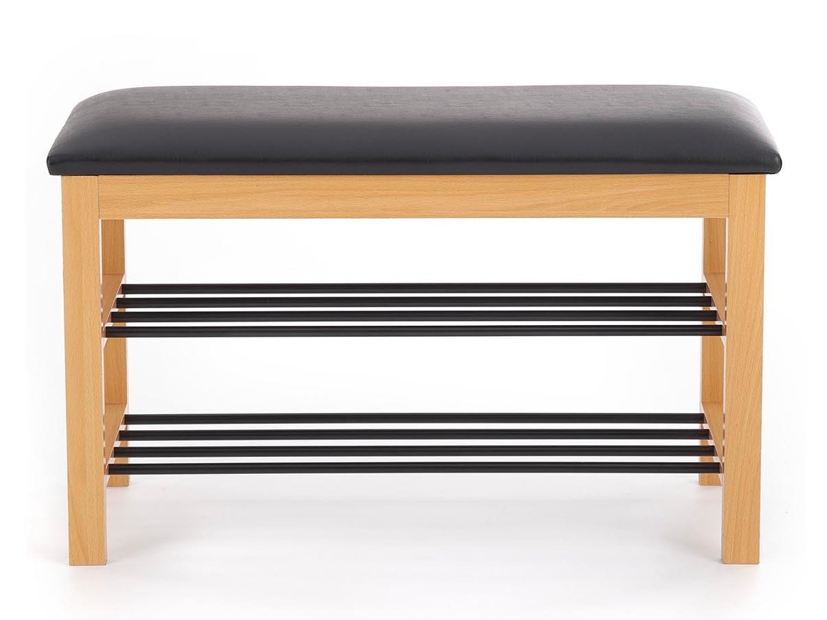 Meuble à chaussures Houston 967 (Bois massif + Noir)