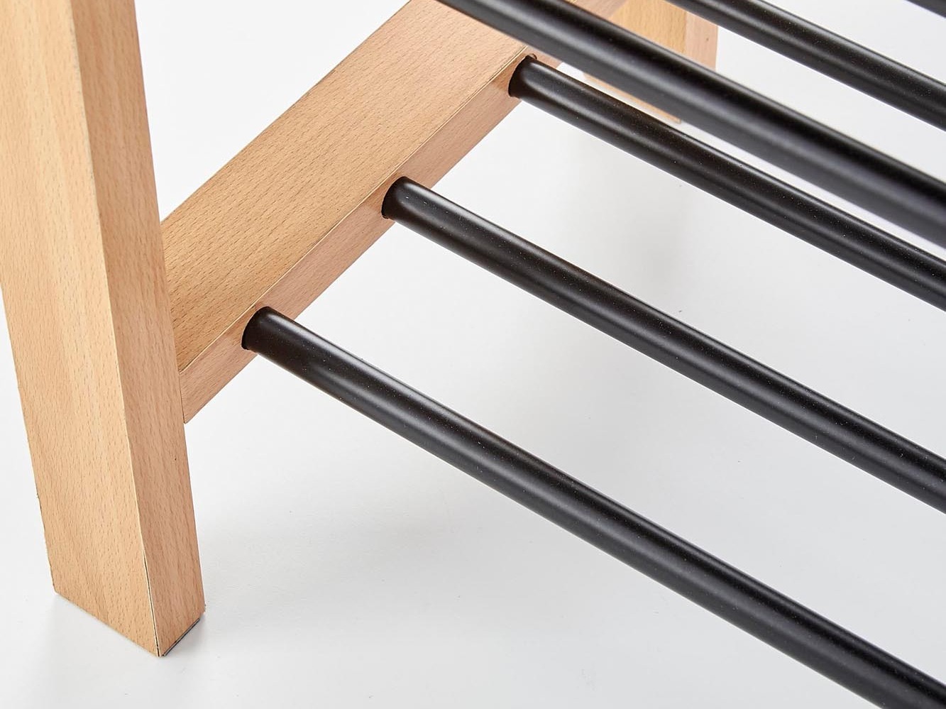 Meuble à chaussures Houston 967 (Bois massif + Noir)