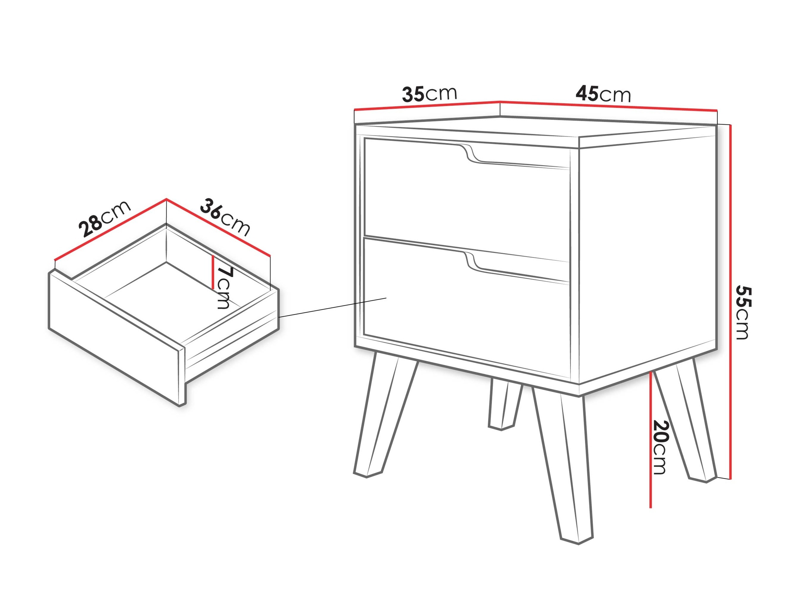Table de chevet Otis (Cachemire)