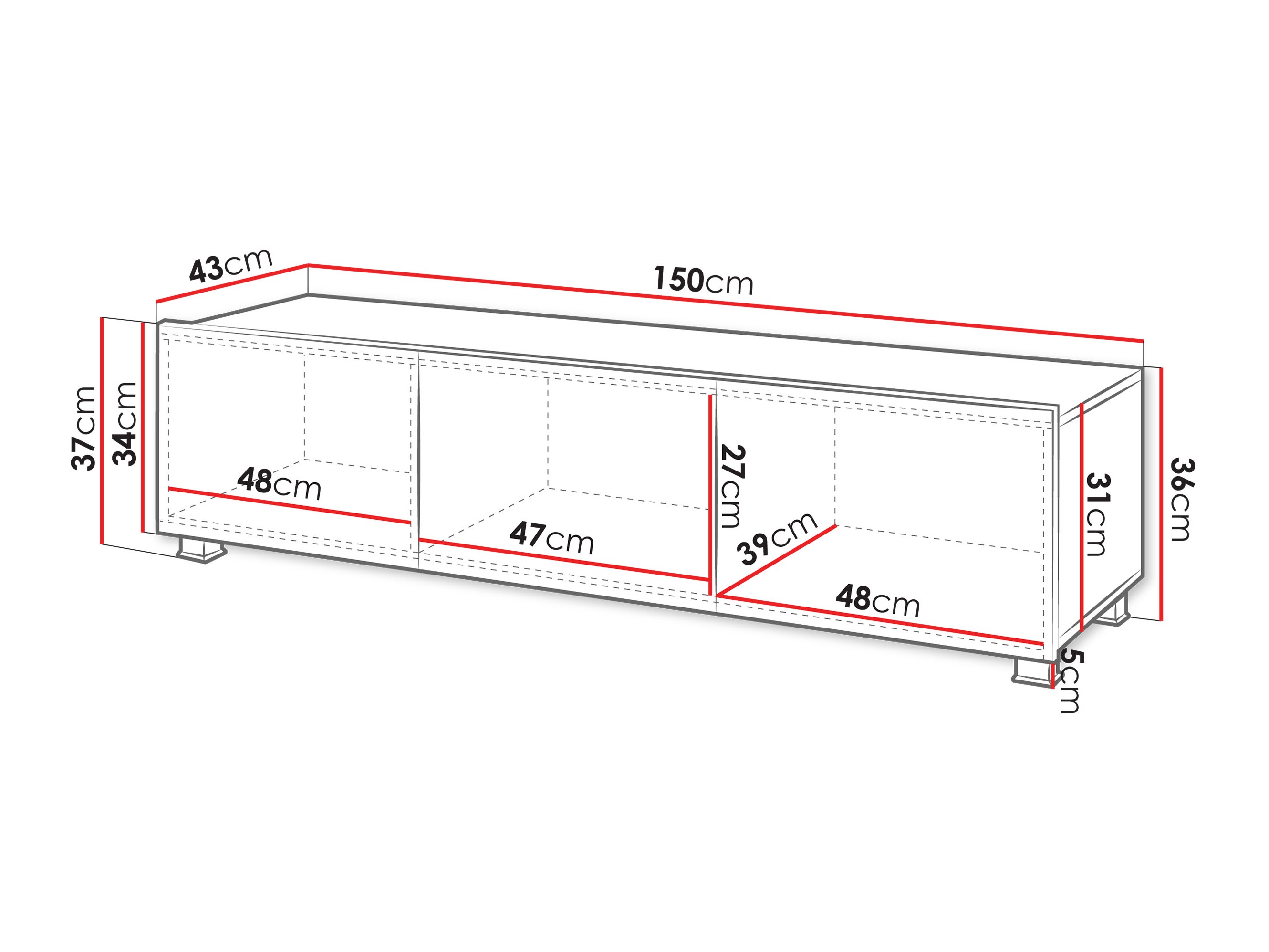 Meuble TV Remus (Noyer)