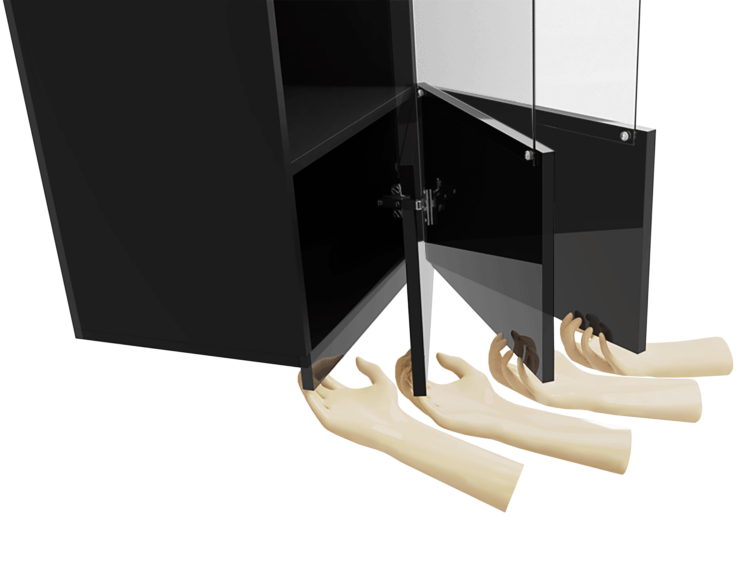 Ensemble de salon Remus I (Blanc + Blanc brillant)