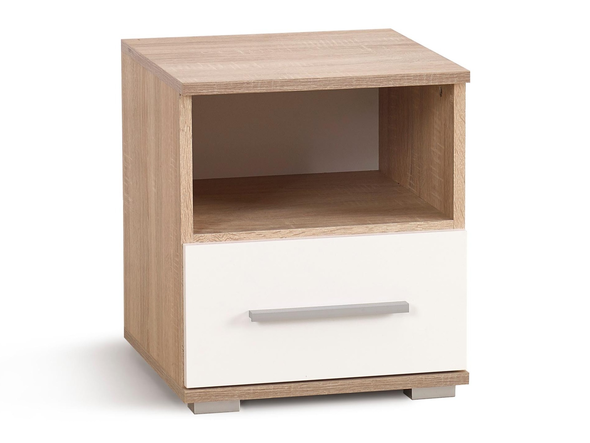 Table de chevet Cirveso 111 (Sonoma chêne + Blanc brillant)