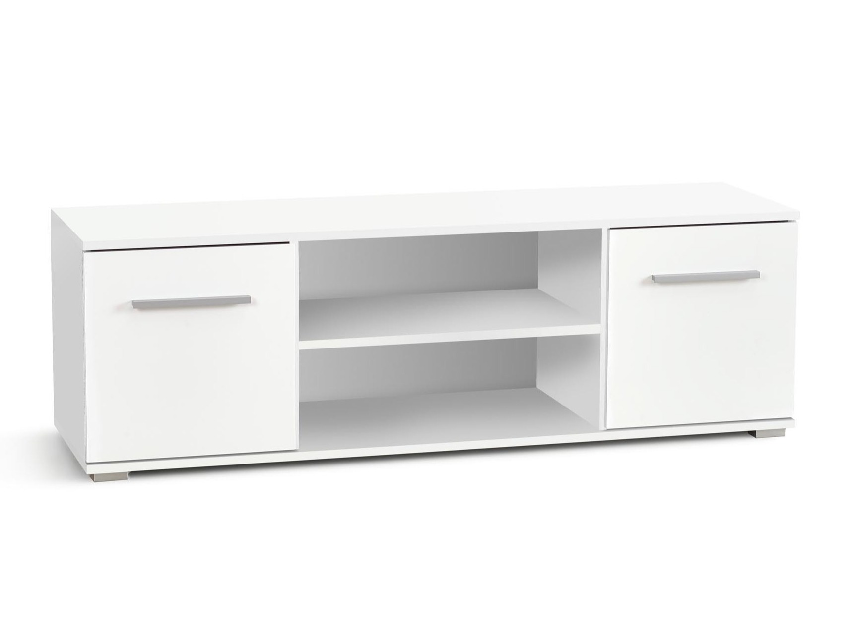 Meuble TV Cirveso 109 (Blanc + Blanc brillant)