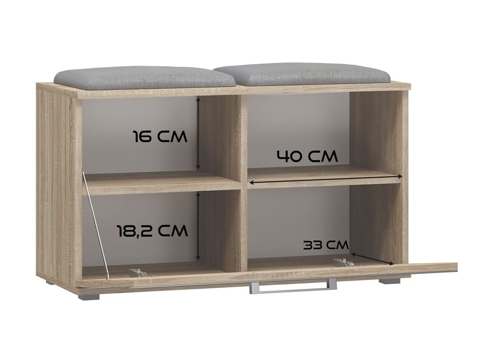 Meubles à chaussures Mandeville 179 (Sonoma chêne)