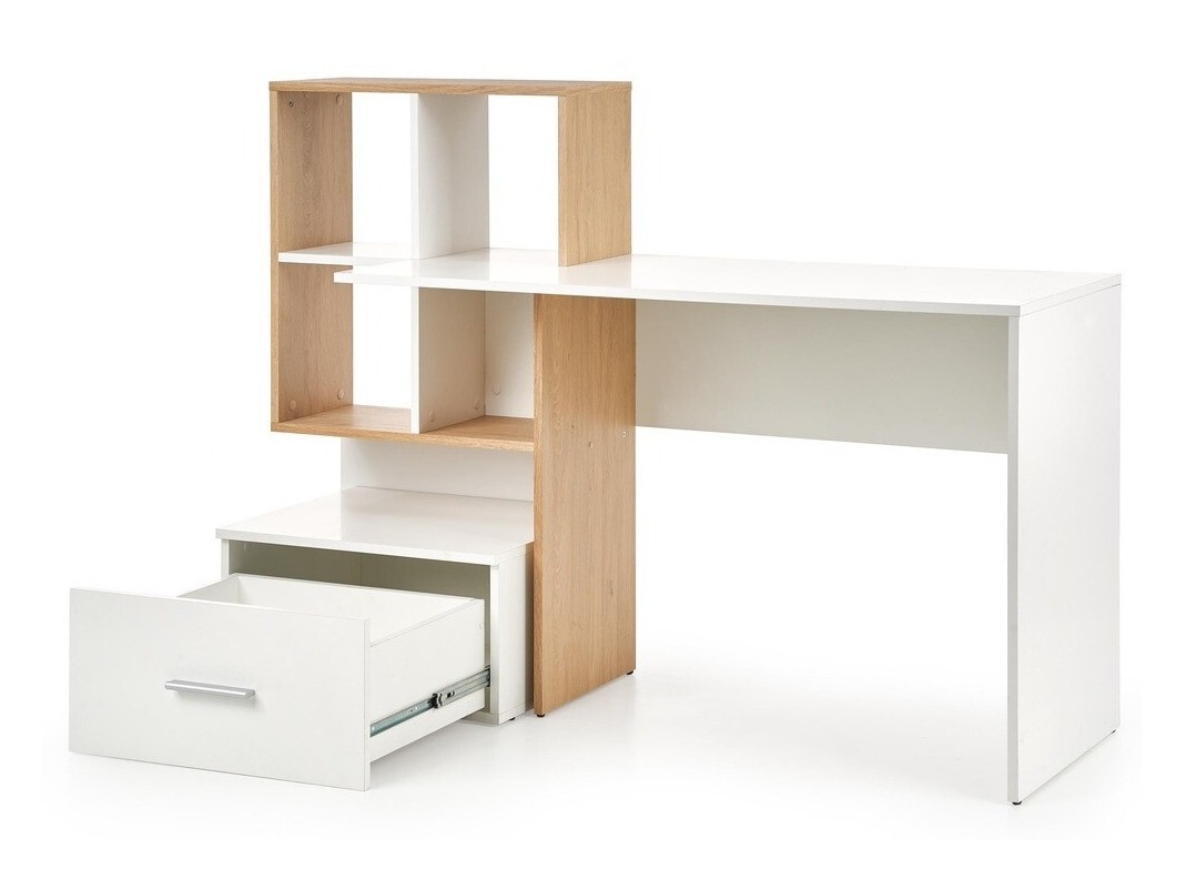 Bureau Houston 826 (Blanc + Chêne doré)