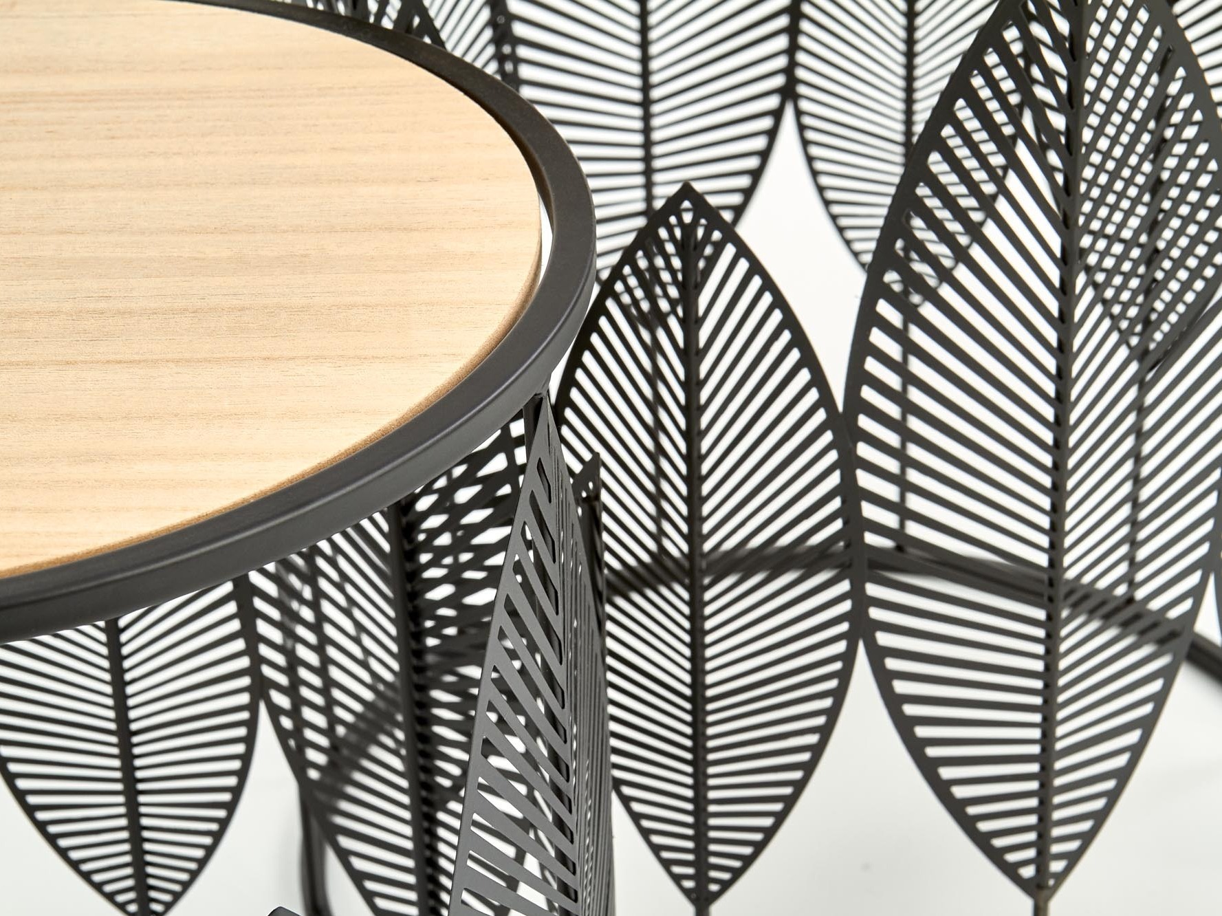 Ensemble de tables d'appoint Houston 974 (Noir + Clair bois)