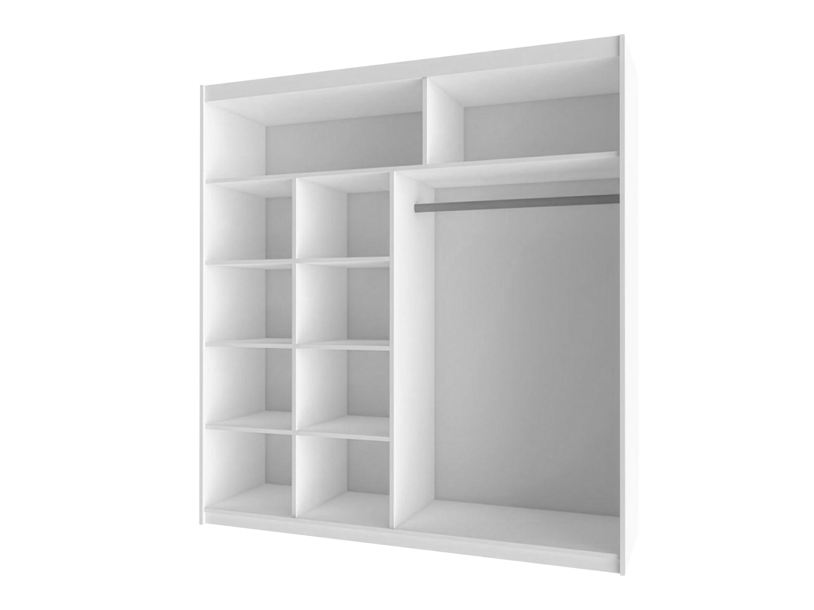 Armoire Honolulu 111 (Blanc + Blanc brillant)