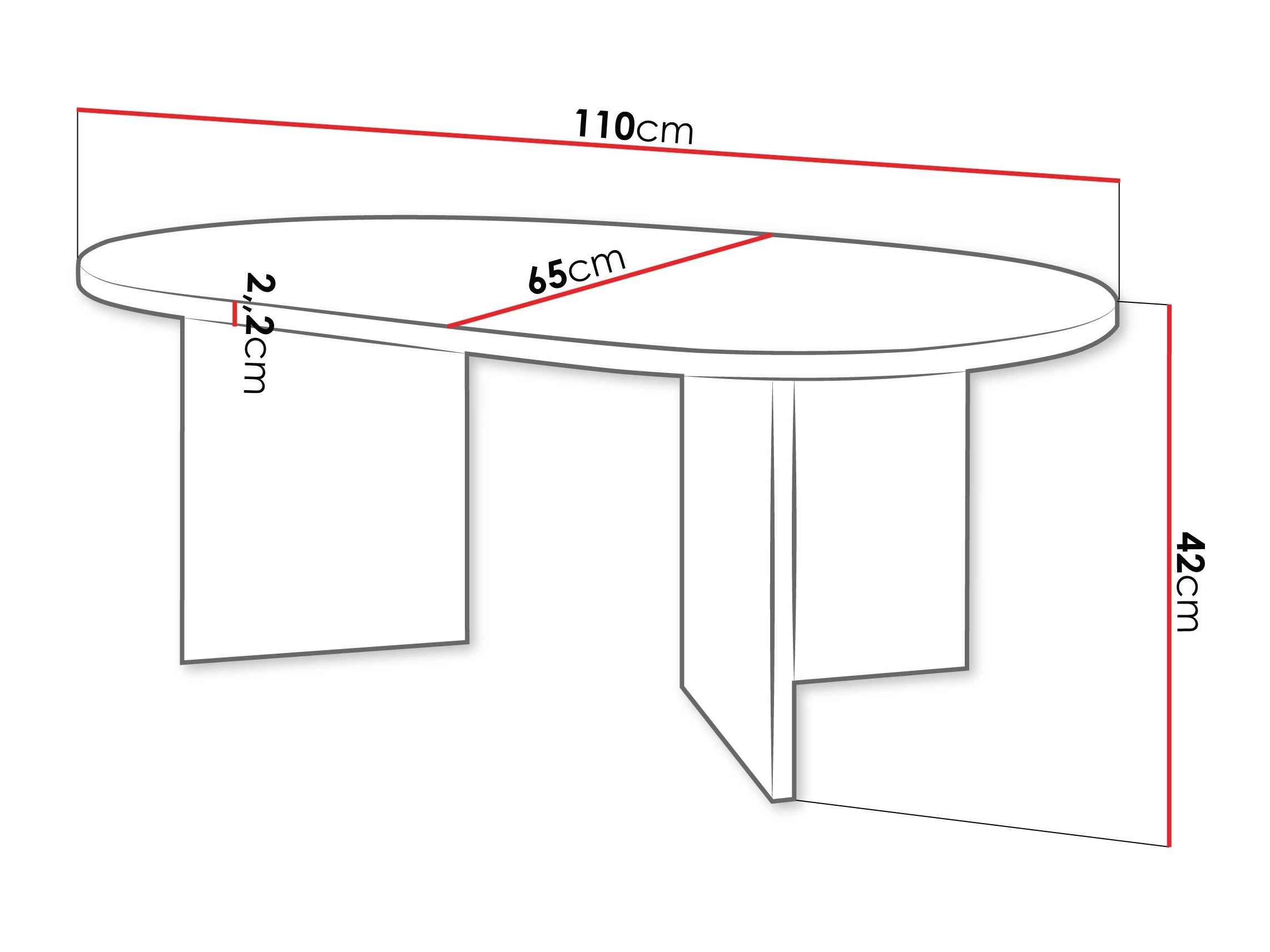 Table basse Comfivo Fungus (Chêne)