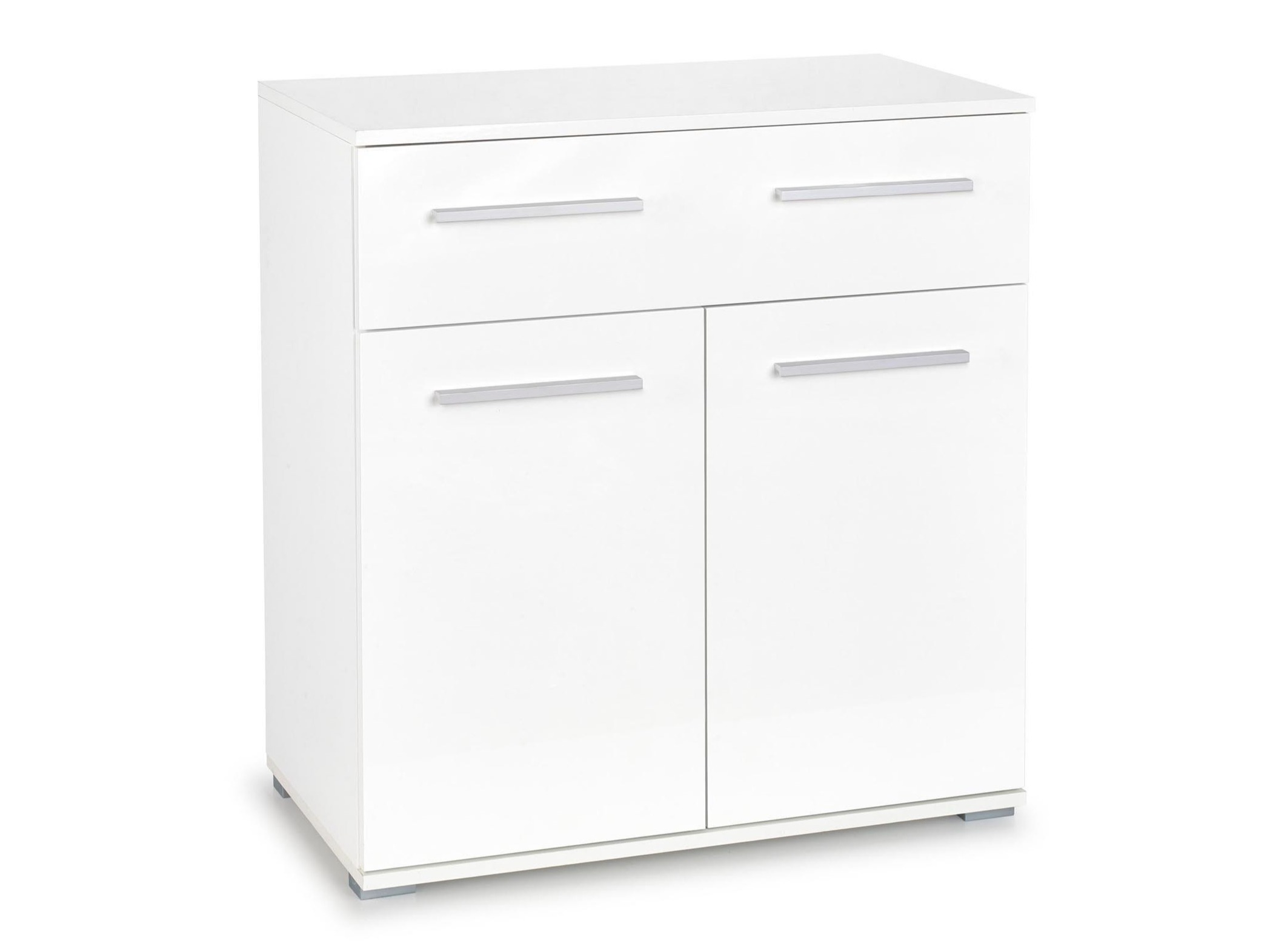 Commode Cirveso 100 (Blanc + Blanc brillant)