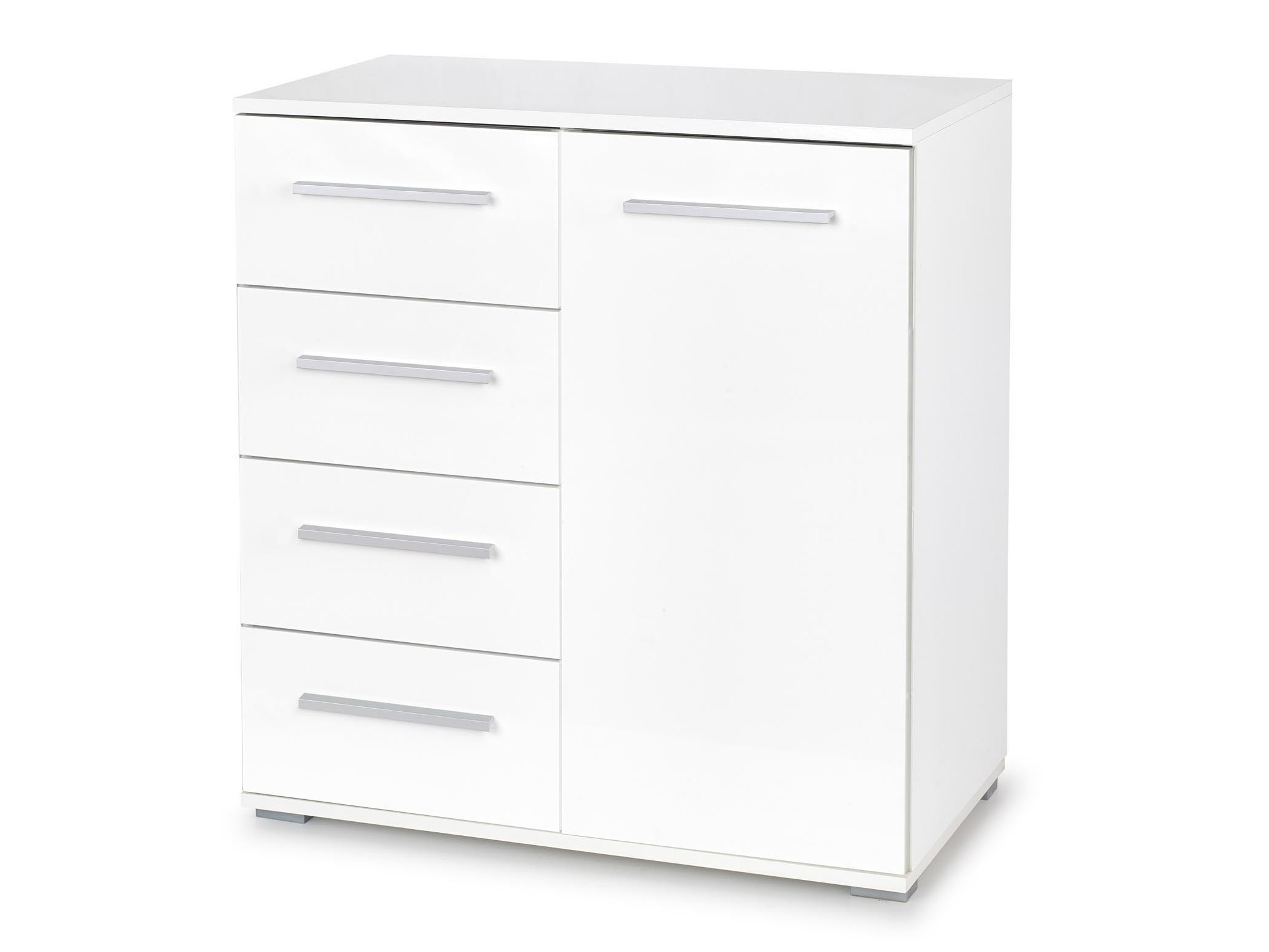 Commode Cirveso 101 (Blanc + Blanc brillant)