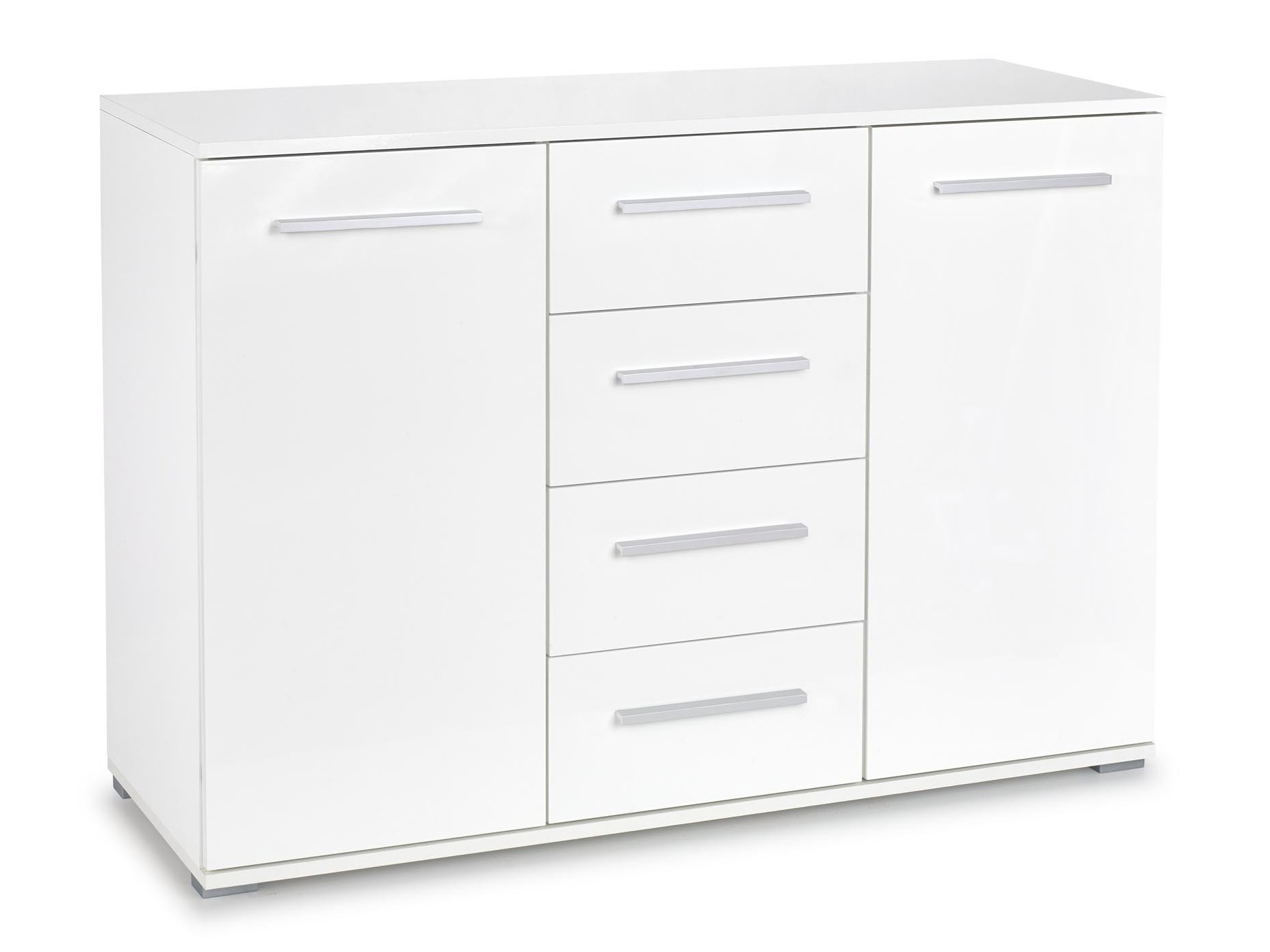 Commode Cirveso 103 (Blanc + Blanc brillant)