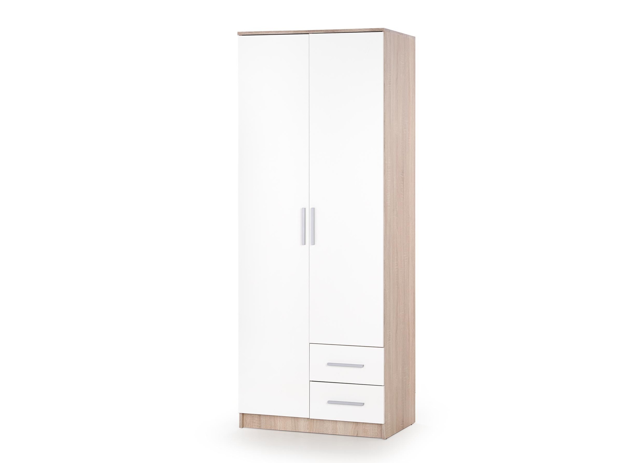 Armoire Cirveso 112 (Sonoma chêne + Blanc brillant)