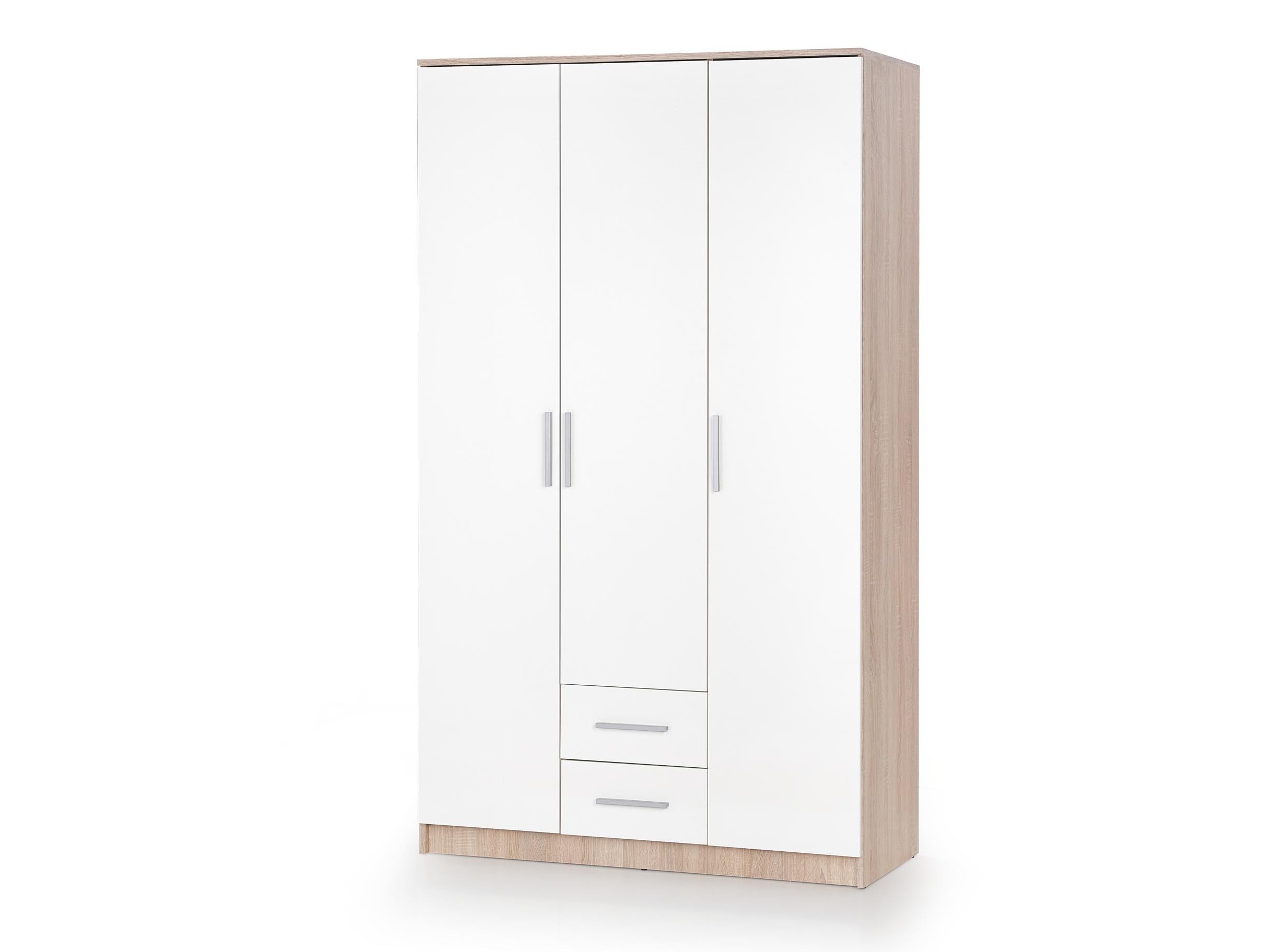 Armoire Cirveso 113 (Sonoma chêne + Blanc brillant)