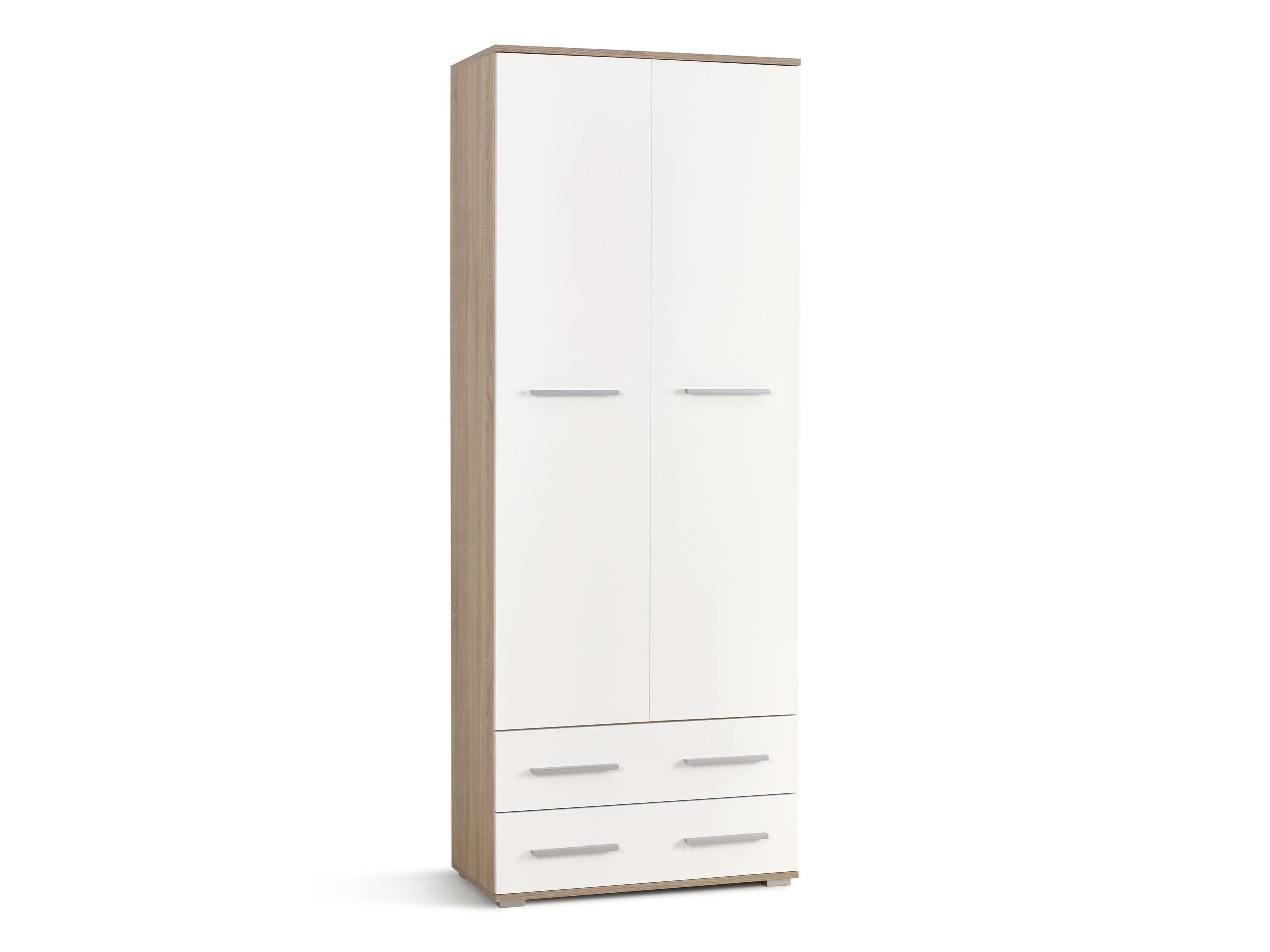 Étagère Cirveso 107 (Sonoma chêne + Blanc brillant)