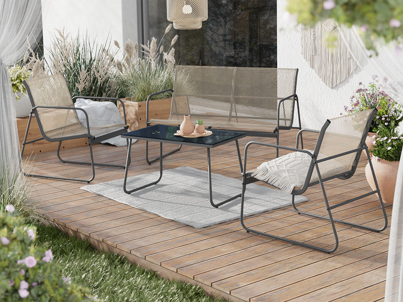 Ensemble de mobilier de jardin Aques