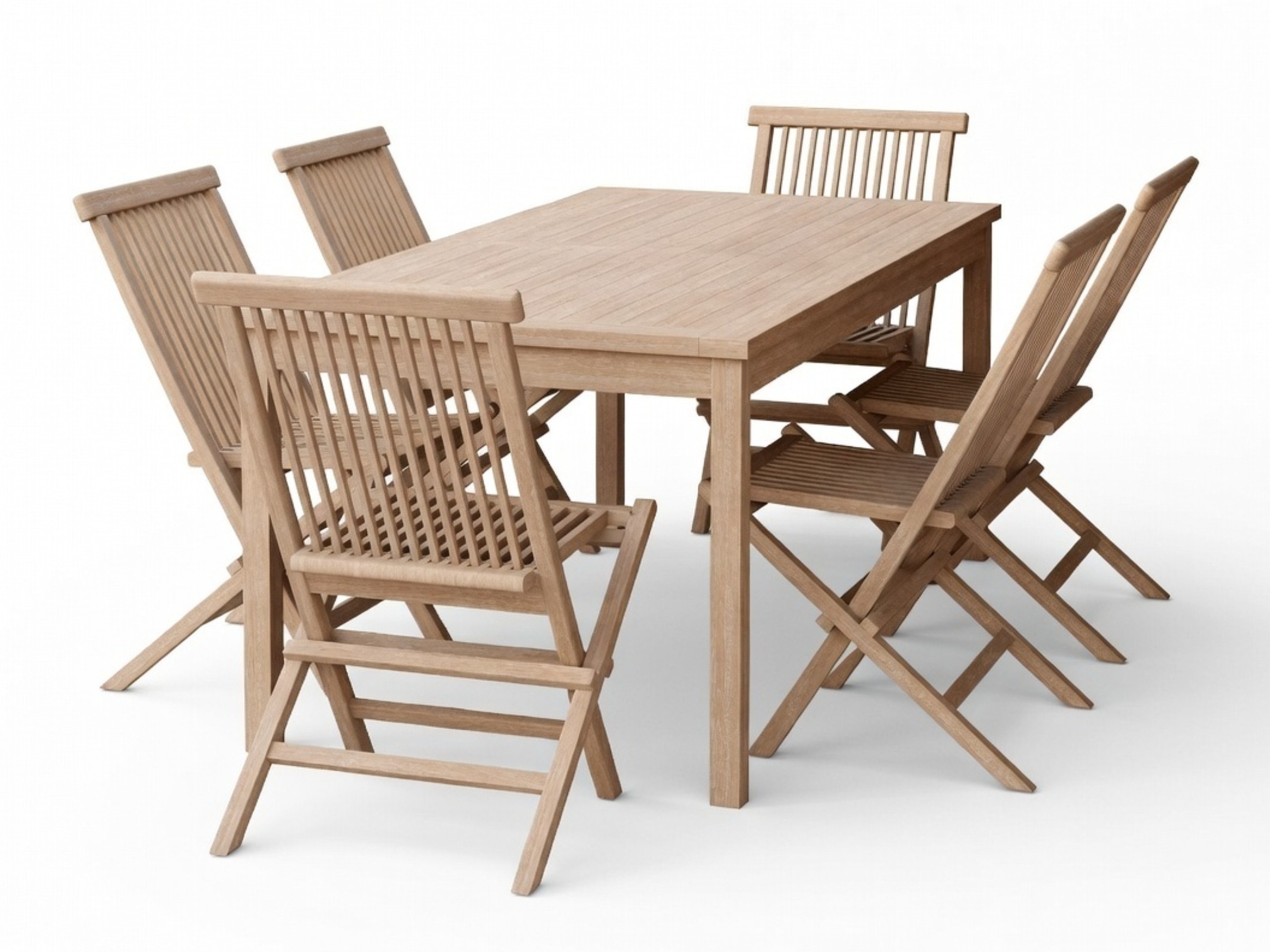 Ensemble table et chaises Nunova 144 (Clair bois)