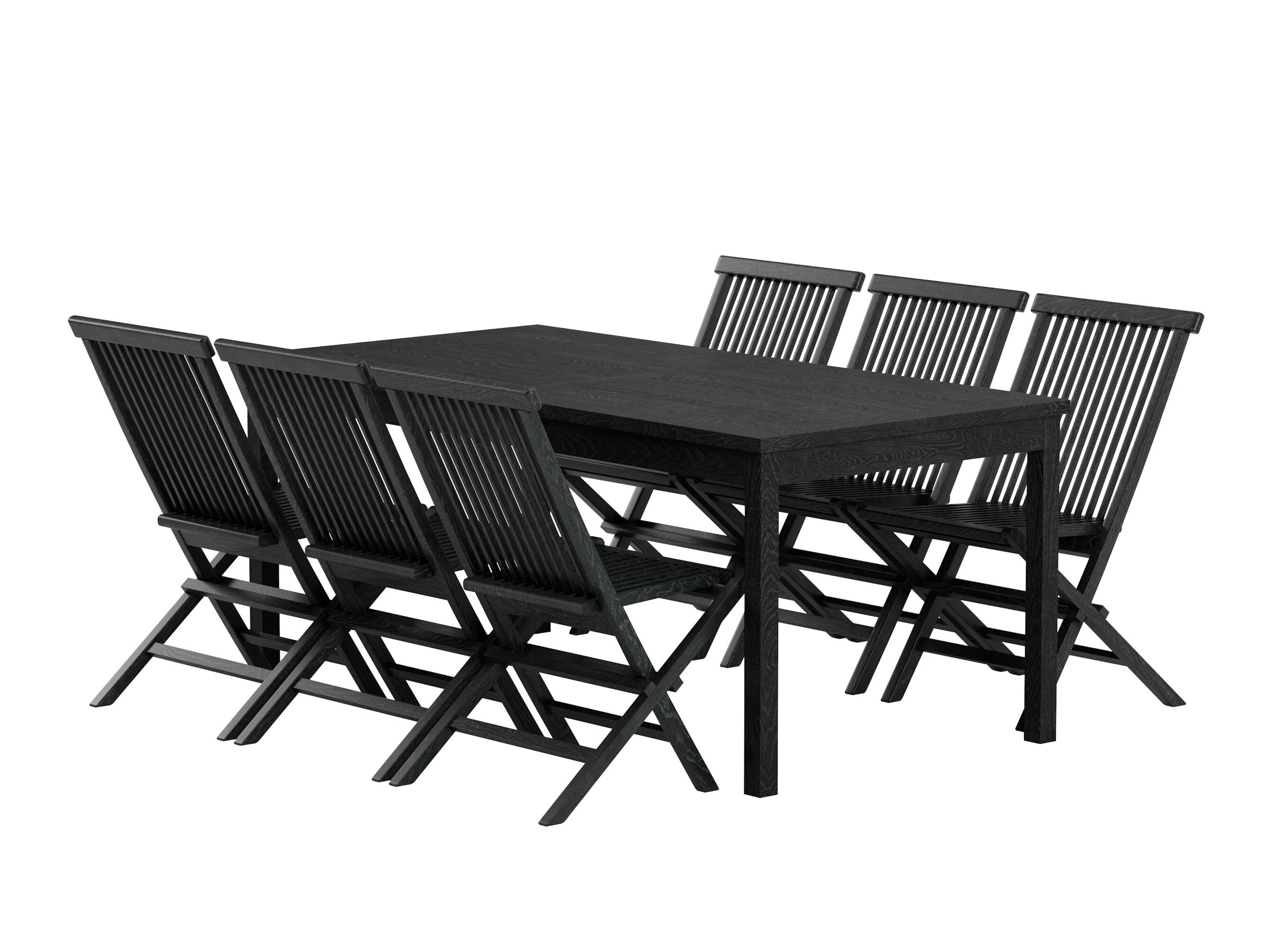 Ensemble table et chaises Nunova 144 (Noir)