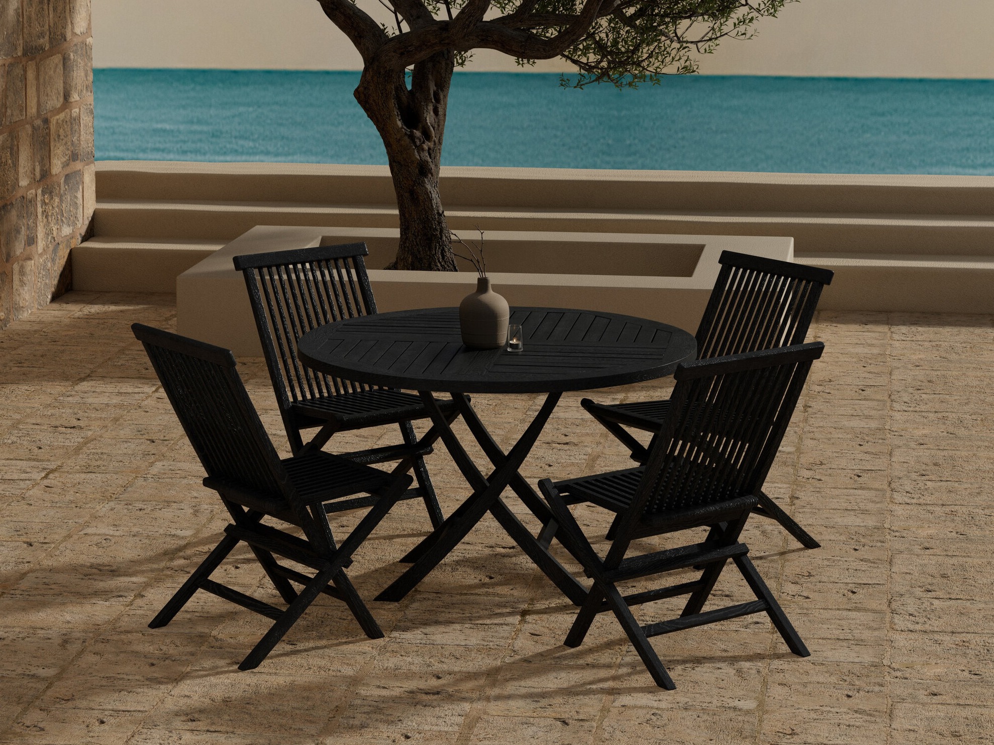 Ensemble table et chaises Nunova 145 (Noir)