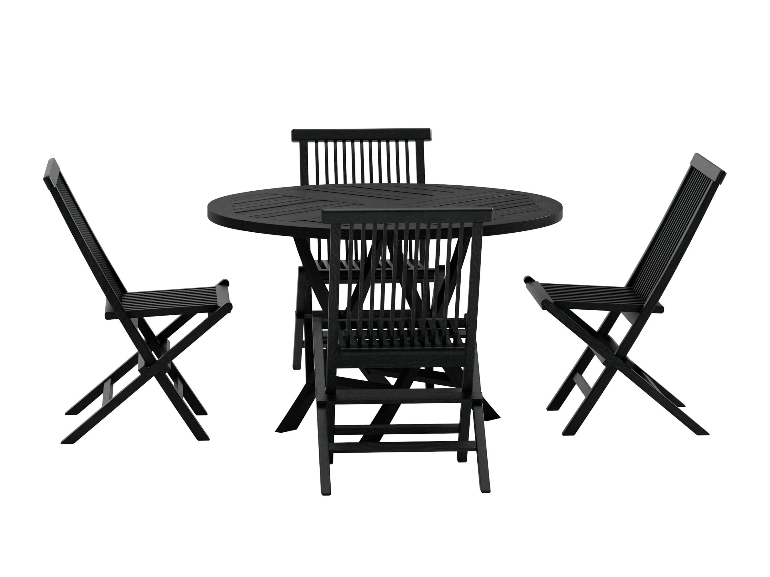 Ensemble table et chaises Nunova 145 (Noir)