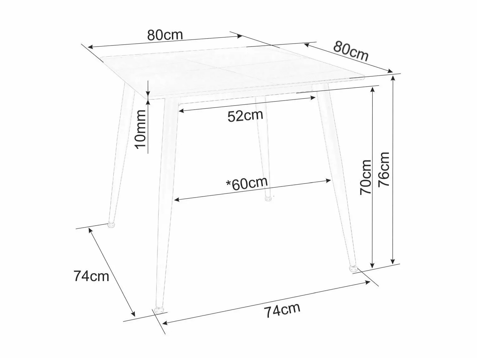 Table Detroit 876 (Marbre blanc)