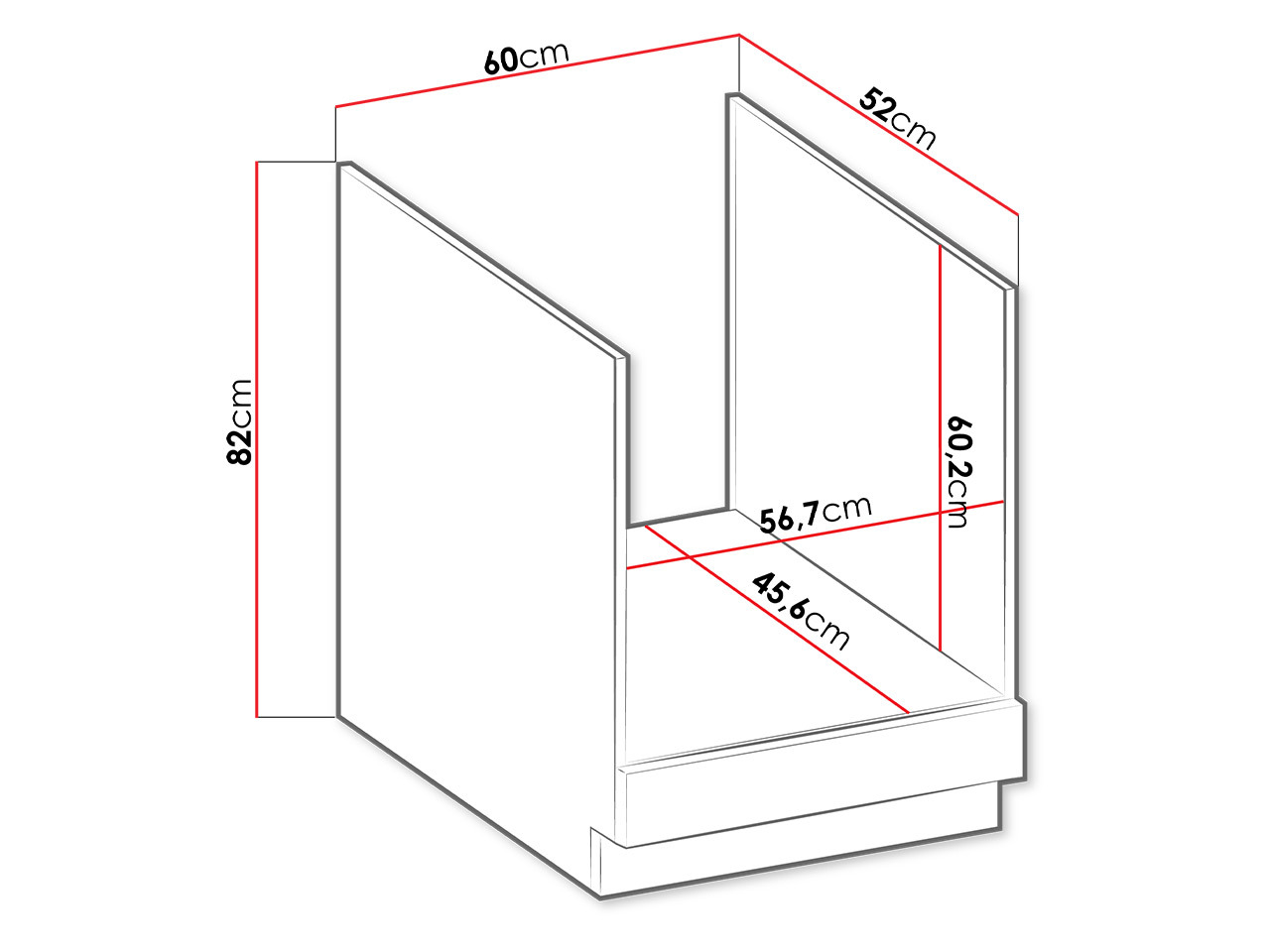 Armoire modulaire pour appareils intégrés Retro White 109