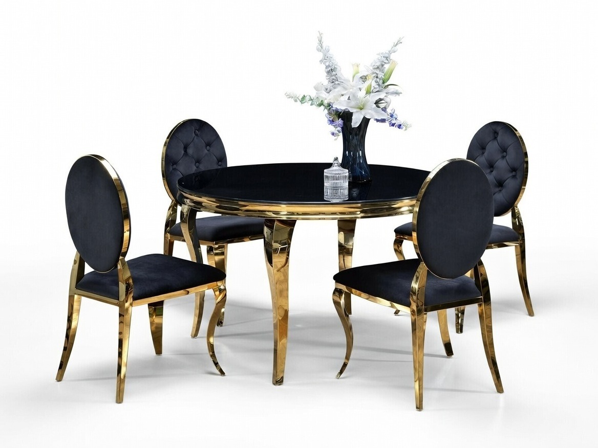 Salle à manger complète Houston 1828 (Noir)