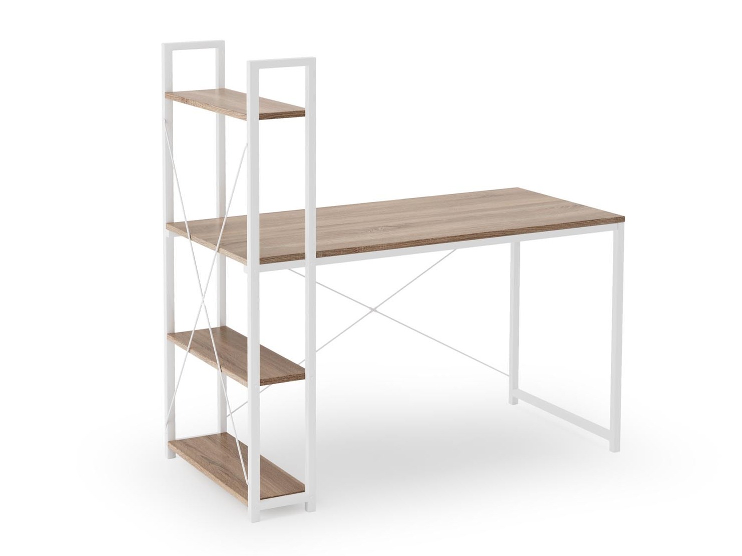 Bureau Houston 1888 (Sonoma chêne + Blanc)