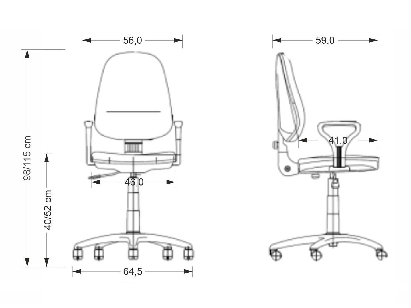 Chaise de bureau Houston 152 (Noir)
