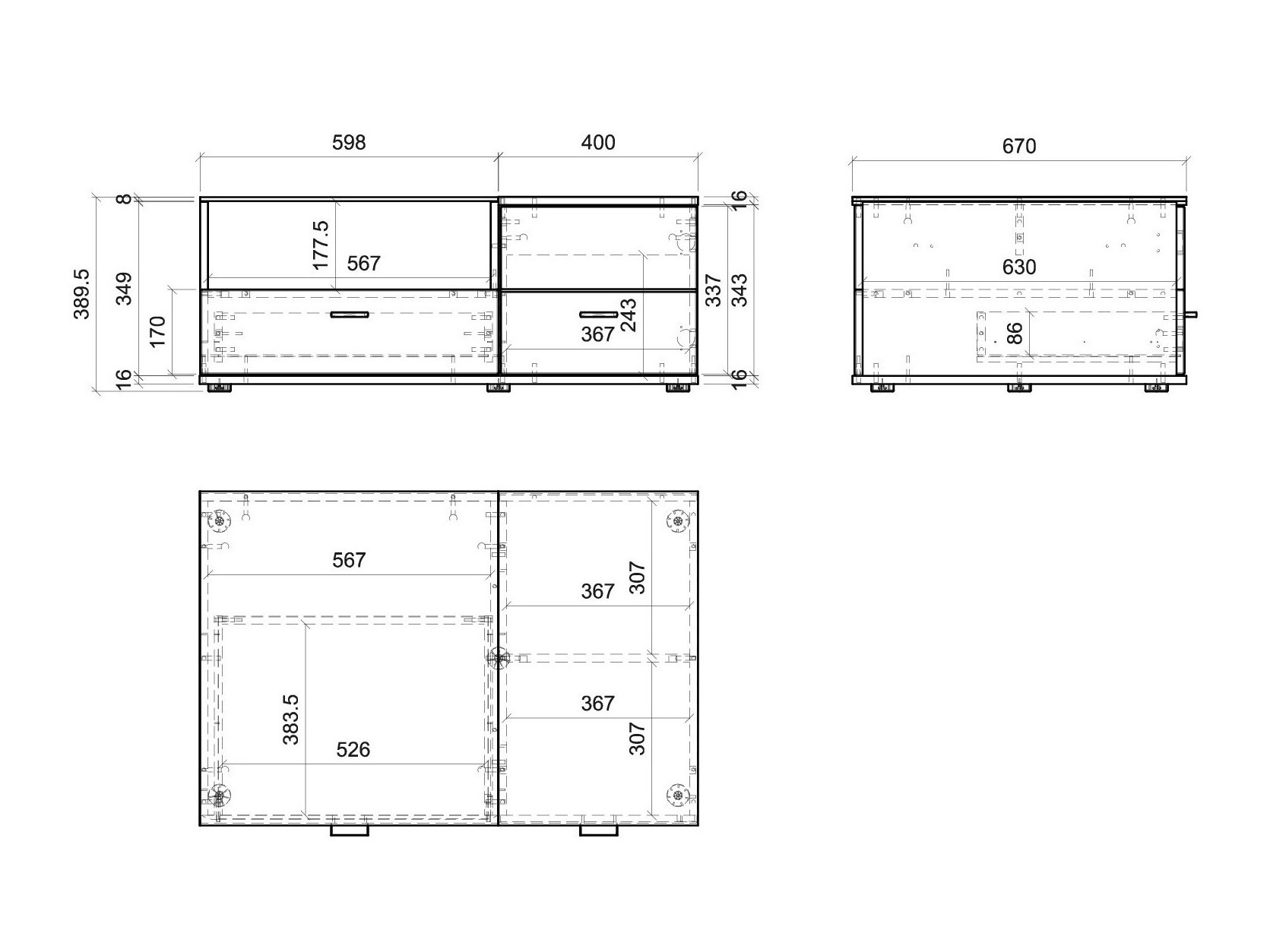 Table basse Alnue 106