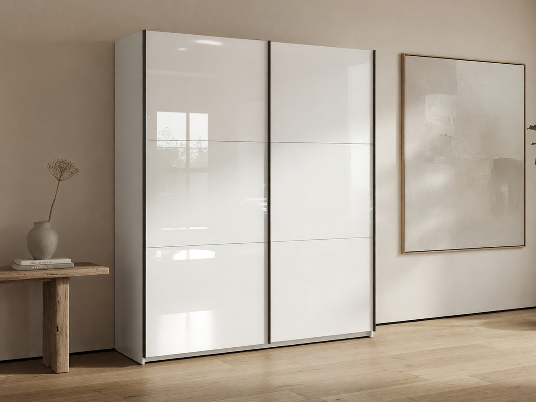 Armoire Livevaro 109 (Blanc brillant)