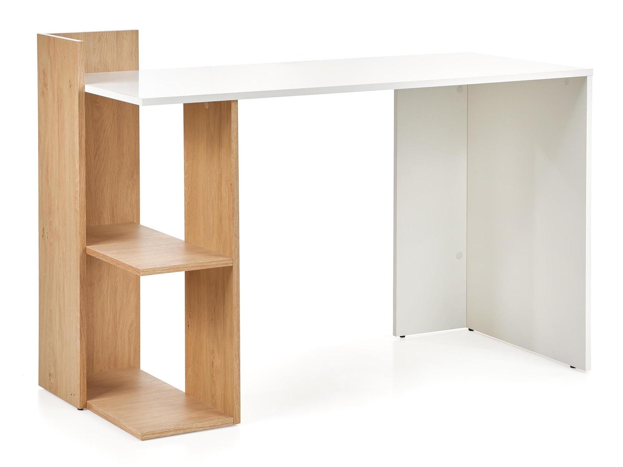 Bureau Houston 825 (Blanc + Chêne doré)