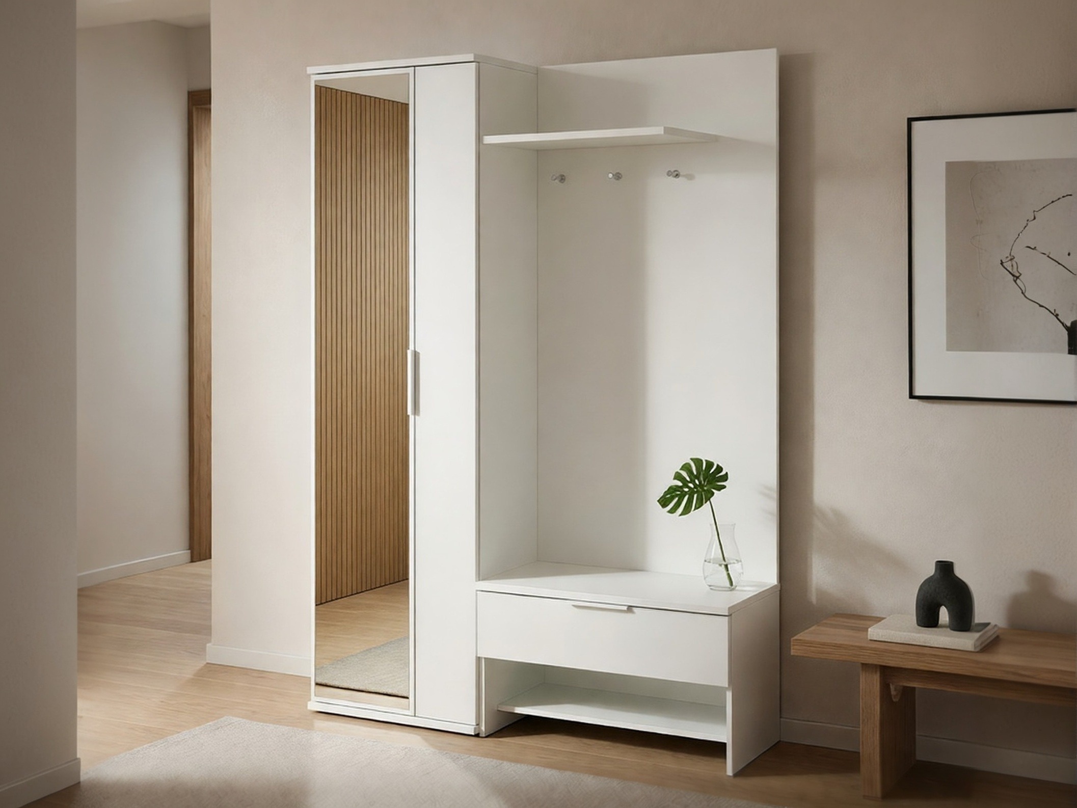 Meuble d'entrée Honolulu 160 (Blanc)